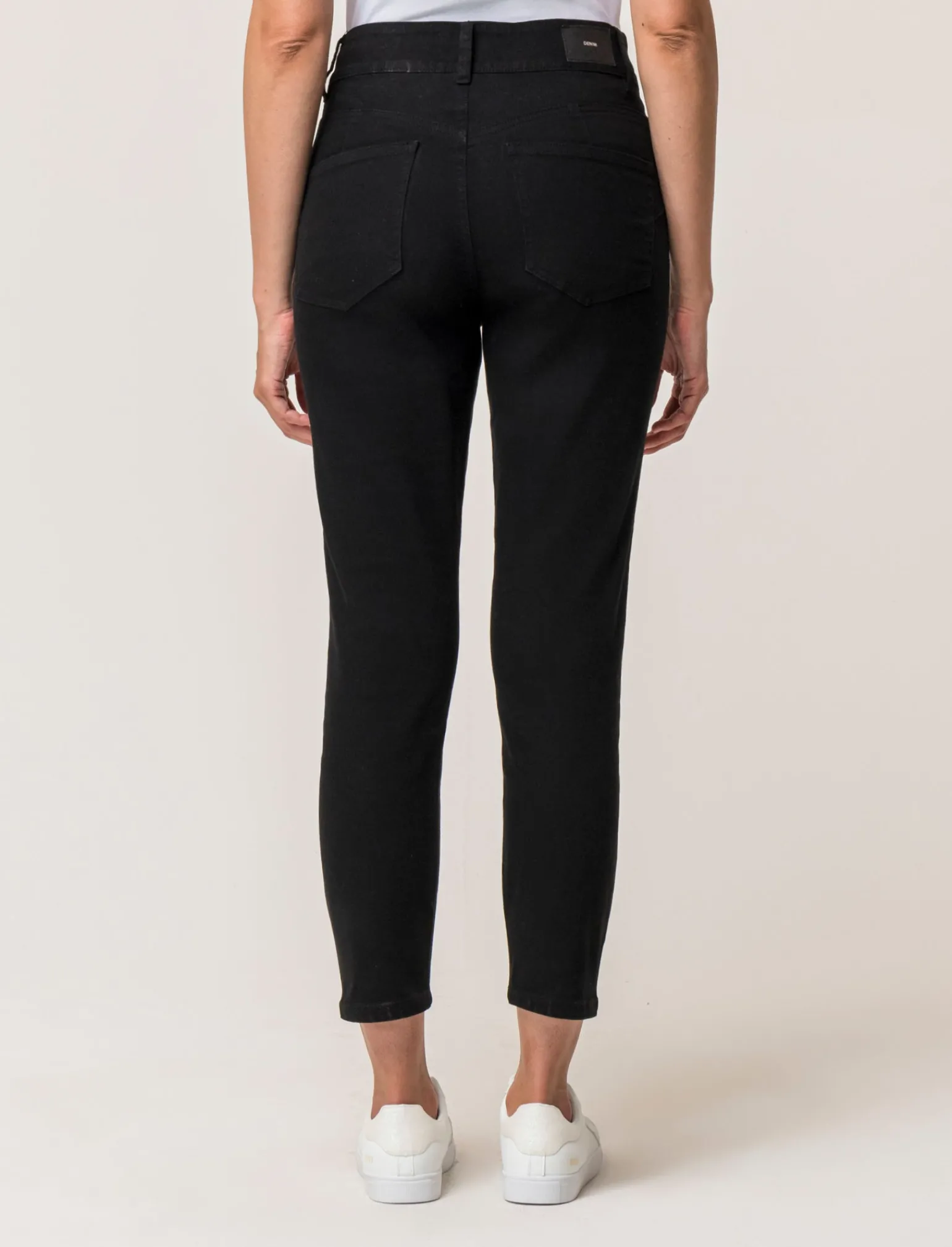 Donna Piazza Italia Jeans<Pantalone skinny colorato vita alta crop e bustino -