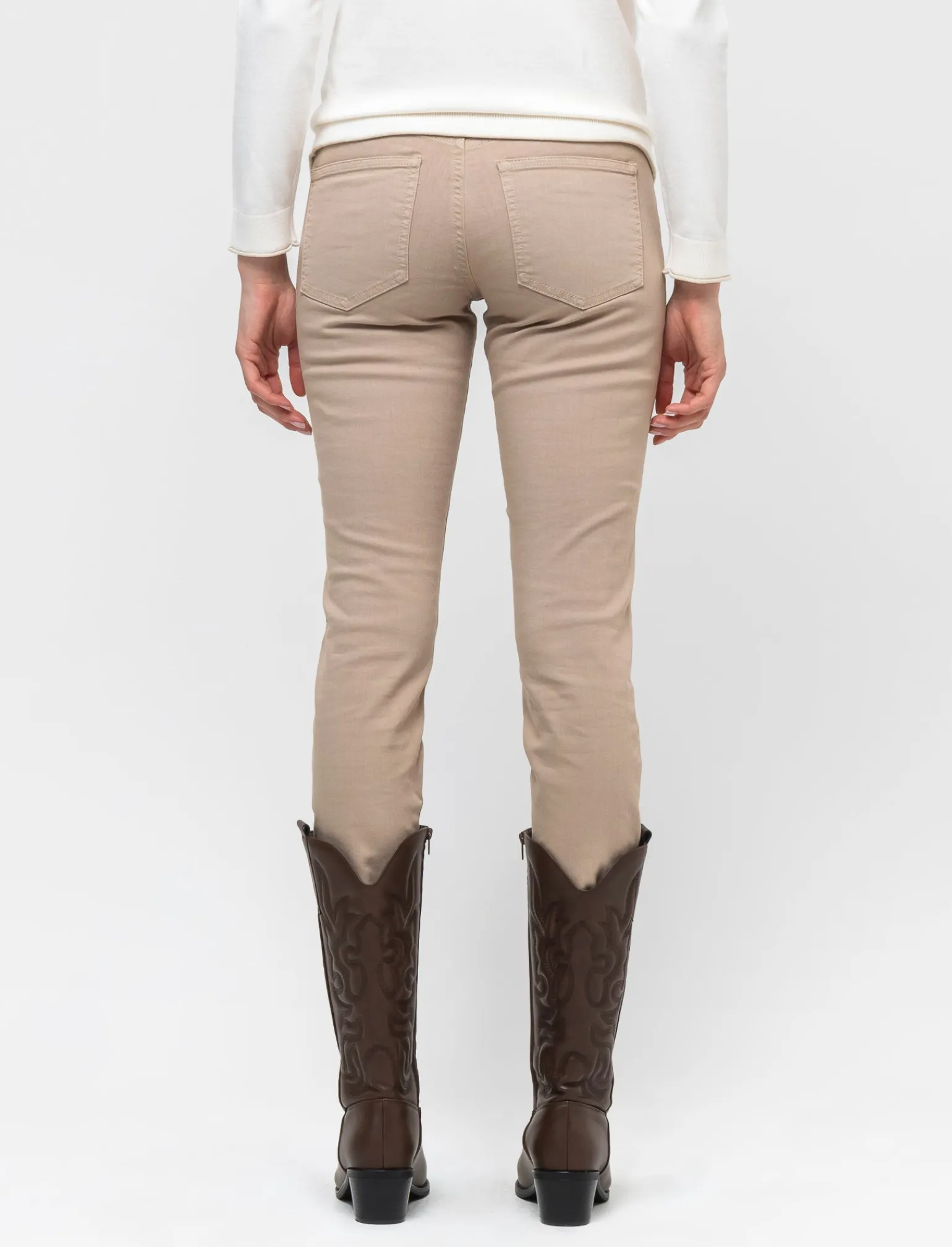 Donna Piazza Italia Donna | Jeans<Pantalone skinny vita alta - Caramello