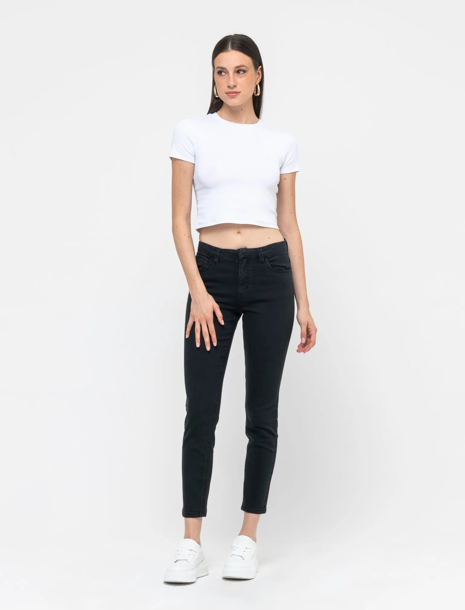 Donna Piazza Italia Donna | Jeans<Pantalone skinny vita alta -