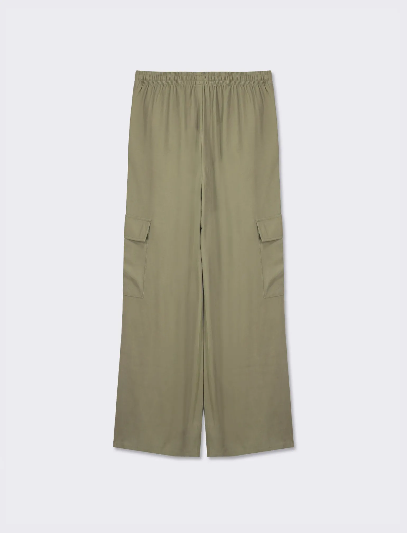 Donna Piazza Italia Donna | Pantaloni<Pantalone straight modello jogger con vita elastica regolabile e tasconi applicati - Kaky 1