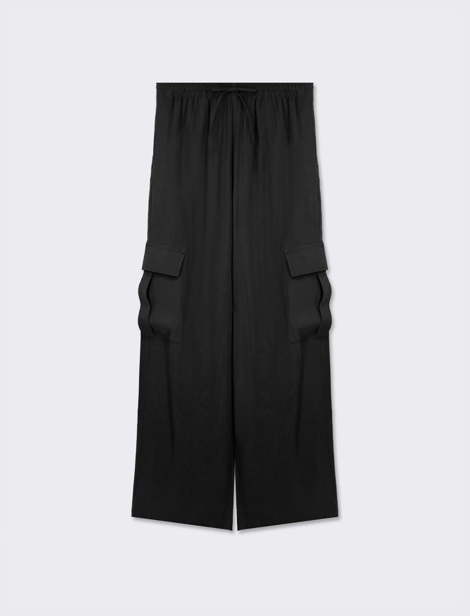 Donna Piazza Italia Donna | Pantaloni<Pantalone straight modello jogger con vita elastica regolabile e tasconi applicati -
