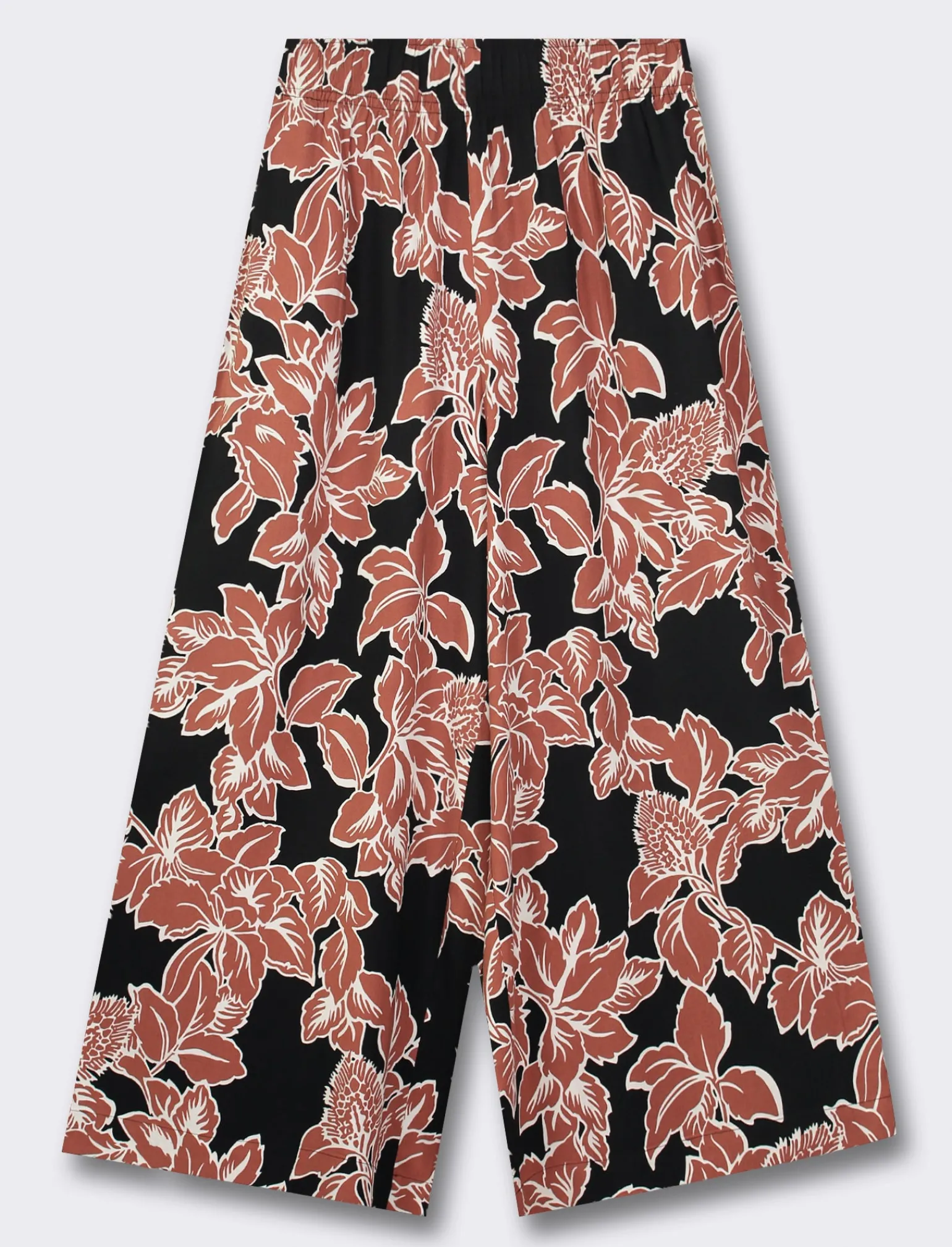 Donna Piazza Italia Pantaloni<Pantalone vestibilità culotte con elastico in vita in visocosa stampato - var 1