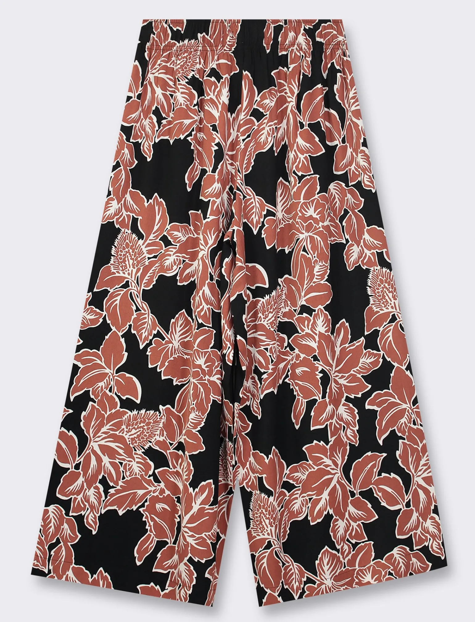 Donna Piazza Italia Pantaloni<Pantalone vestibilità culotte con elastico in vita in visocosa stampato - var 1