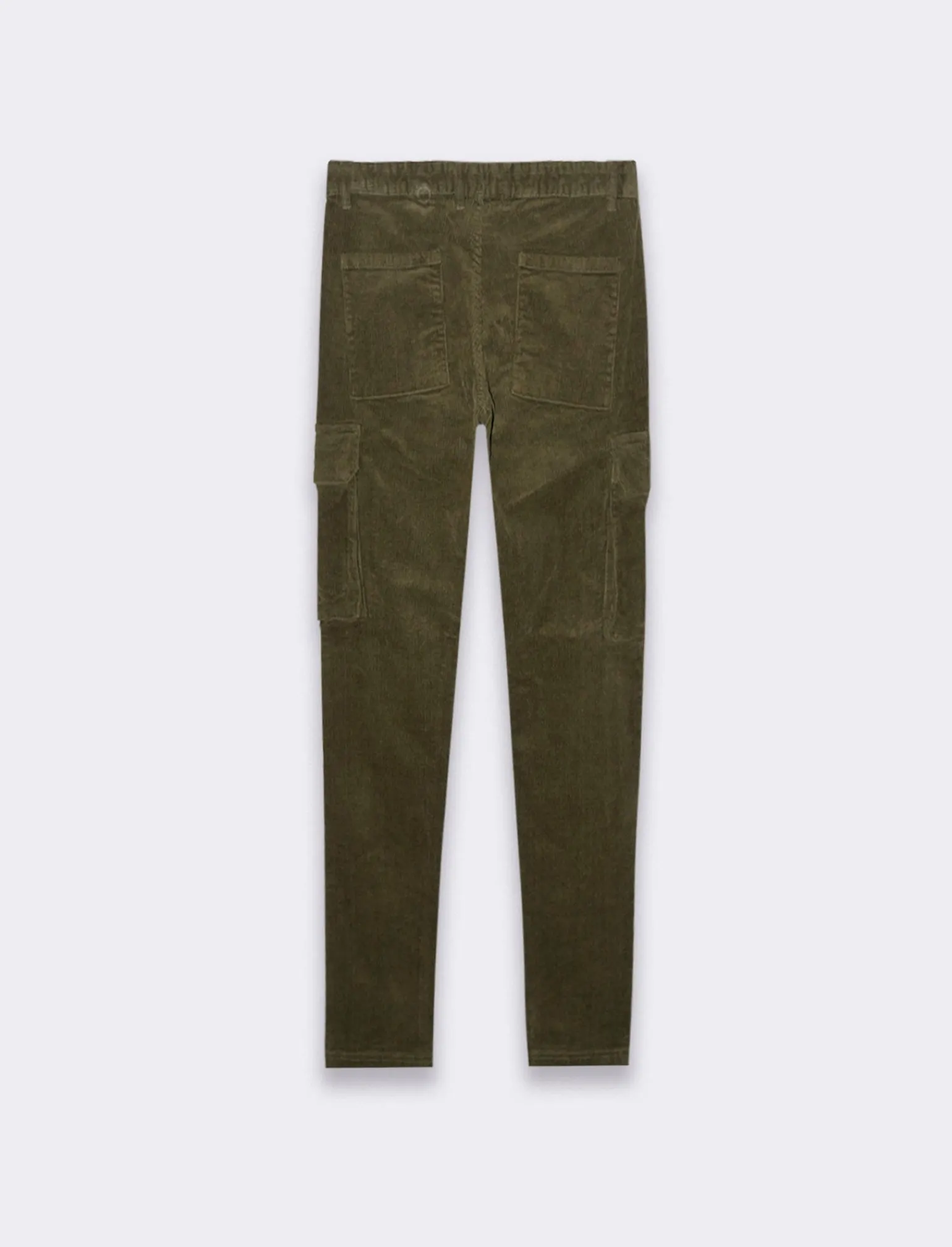 Uomo Piazza Italia Pantaloni<Pantaloni cargo in velluto a coste tapered fit con tasche a toppa posteriori - militare
