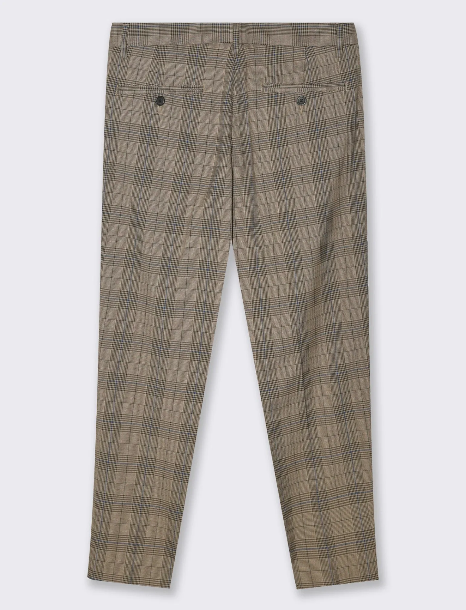 Uomo Piazza Italia Uomo | Pantaloni<Pantaloni chino fantasia principe di galles - Cammello
