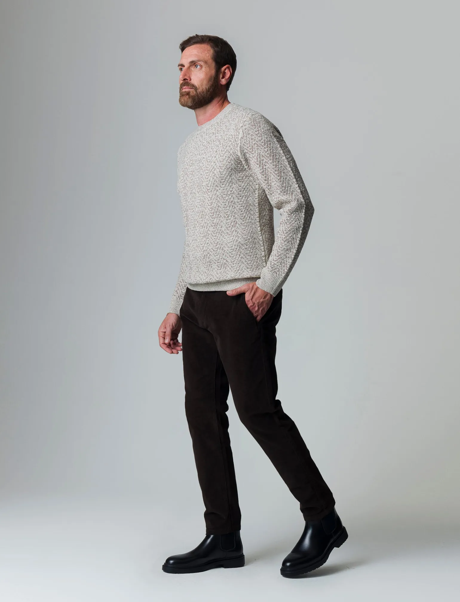 Uomo Piazza Italia Pantaloni<Pantaloni chino jogger in velluto slim fit vita elasticizzata con laccio interno - kaki