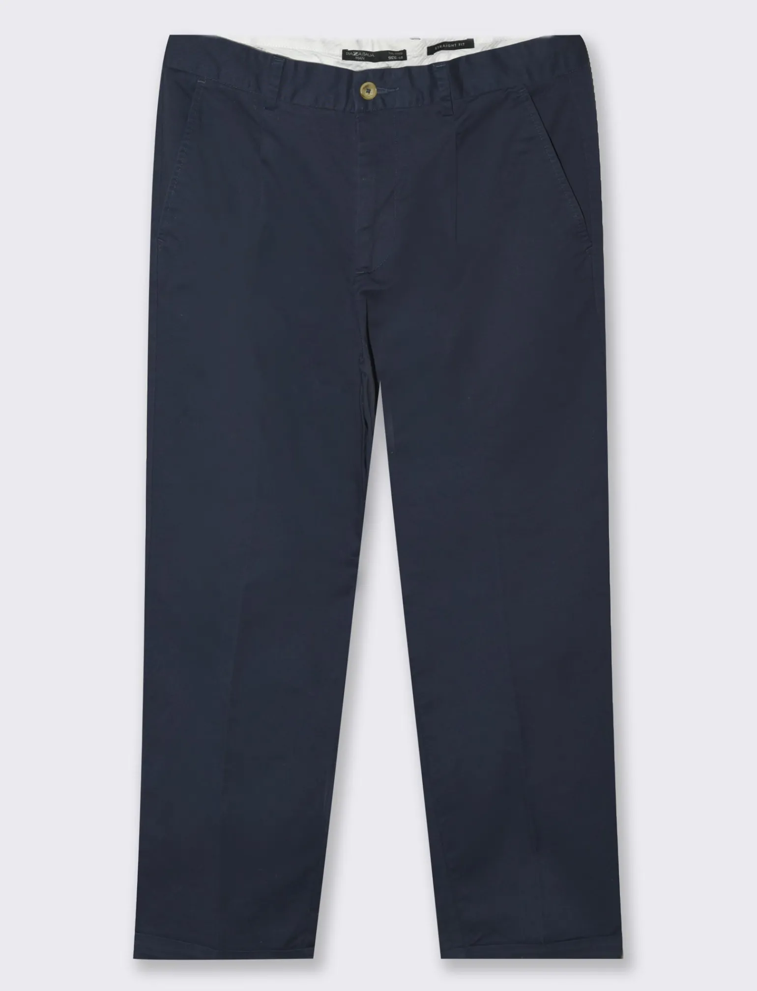 Uomo Piazza Italia Uomo | Pantaloni<Pantaloni chino tessuto twill di cotone elasticizzato -