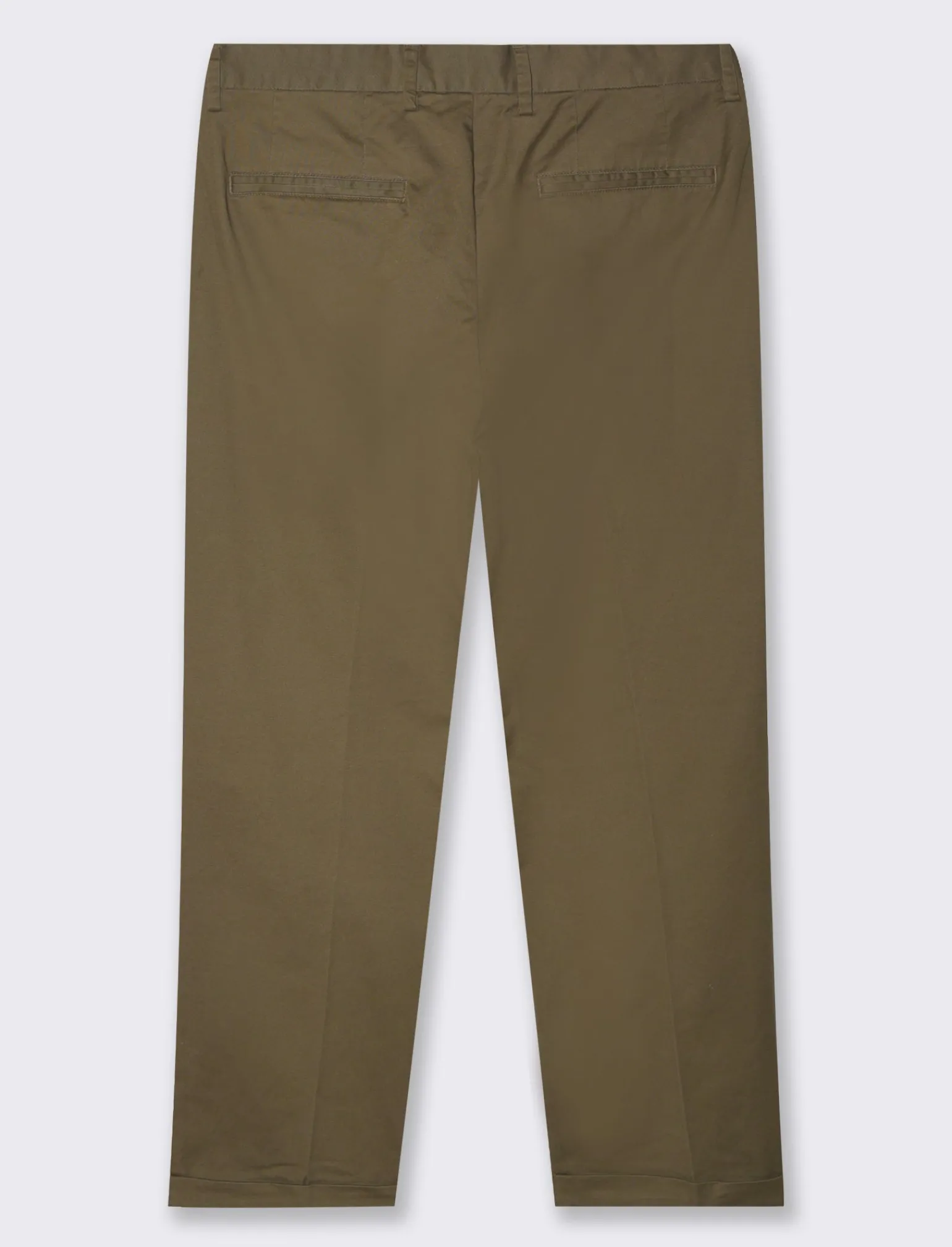 Uomo Piazza Italia Uomo | Pantaloni<Pantaloni chino tessuto twill di cotone elasticizzato - kaki