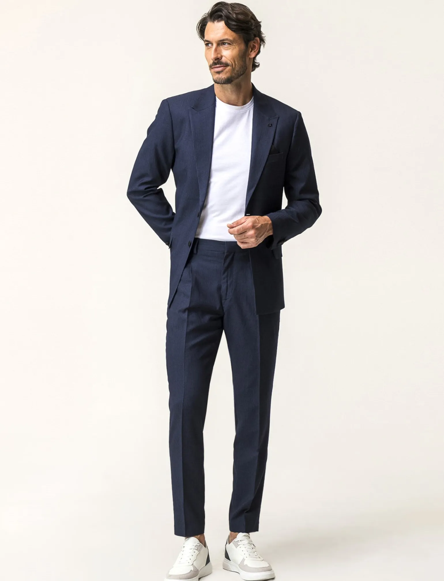 Uomo Piazza Italia Uomo | Pantaloni<Pantaloni formal fit con tasche a filetto posteriori e chiusura anteriore con cerniera e bottone -