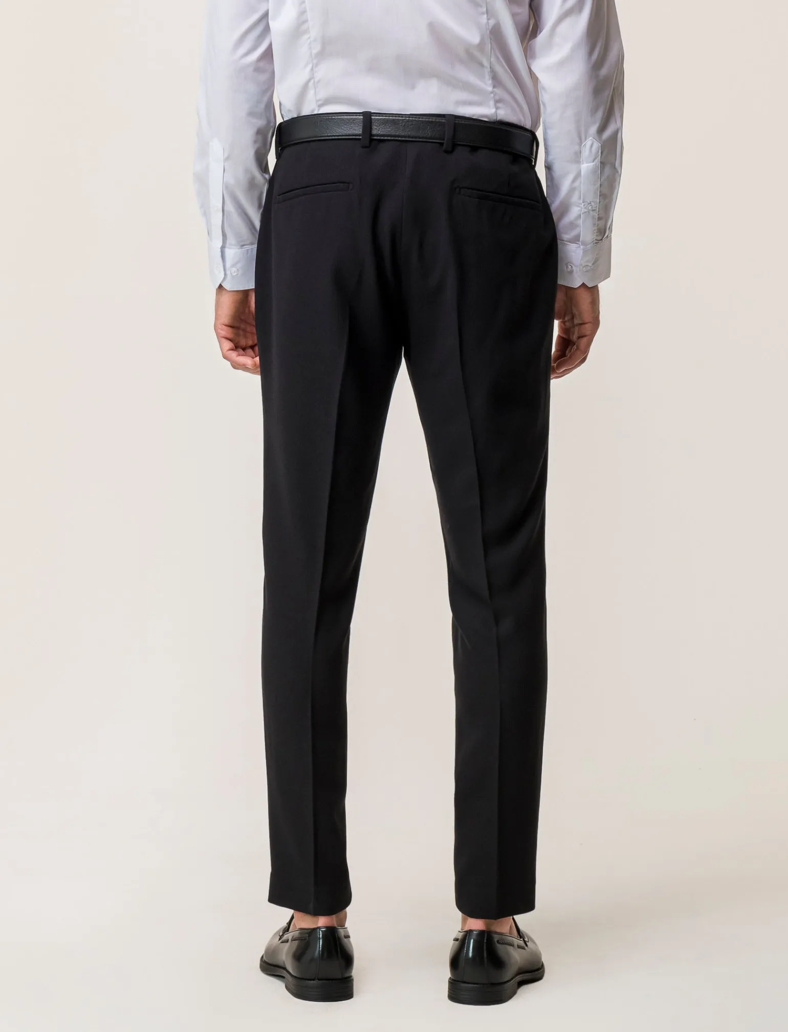 Uomo Piazza Italia Uomo | Pantaloni<Pantaloni formal fit in tessuto operato -