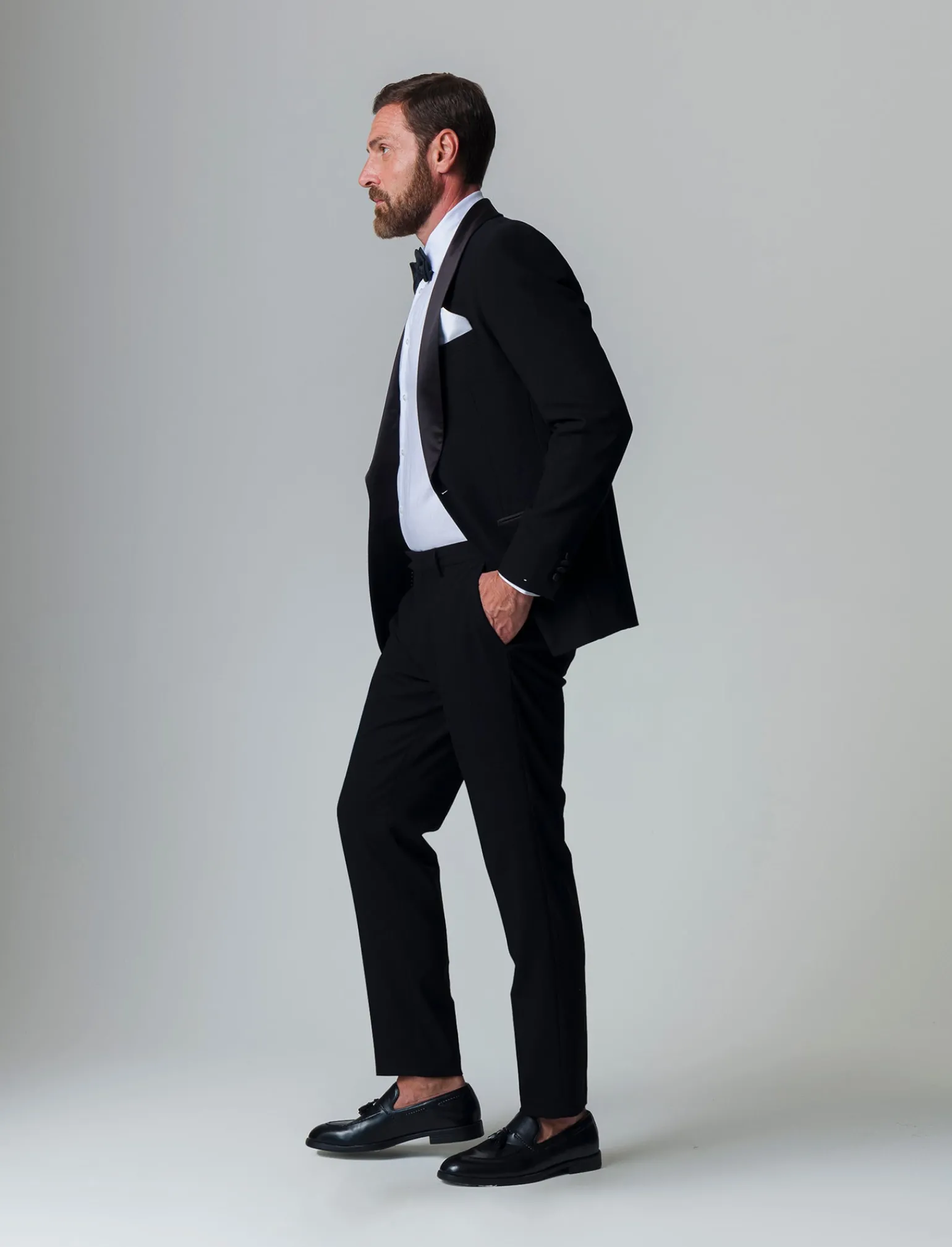 Uomo Piazza Italia Uomo | Pantaloni<Pantaloni formal fit modello Smoking e dettaglio di tasche a filetto -