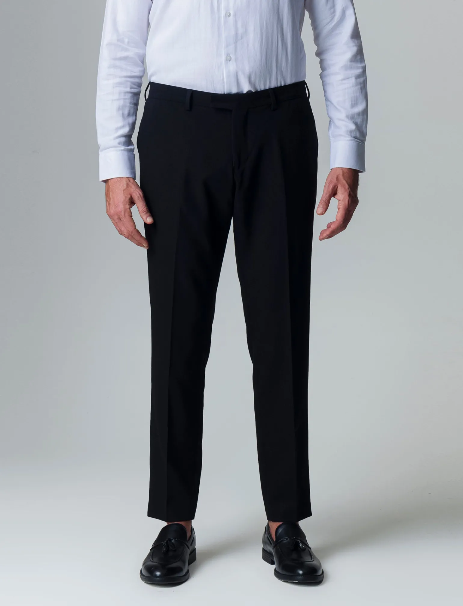 Uomo Piazza Italia Uomo | Pantaloni<Pantaloni formal fit modello Smoking e dettaglio di tasche a filetto -