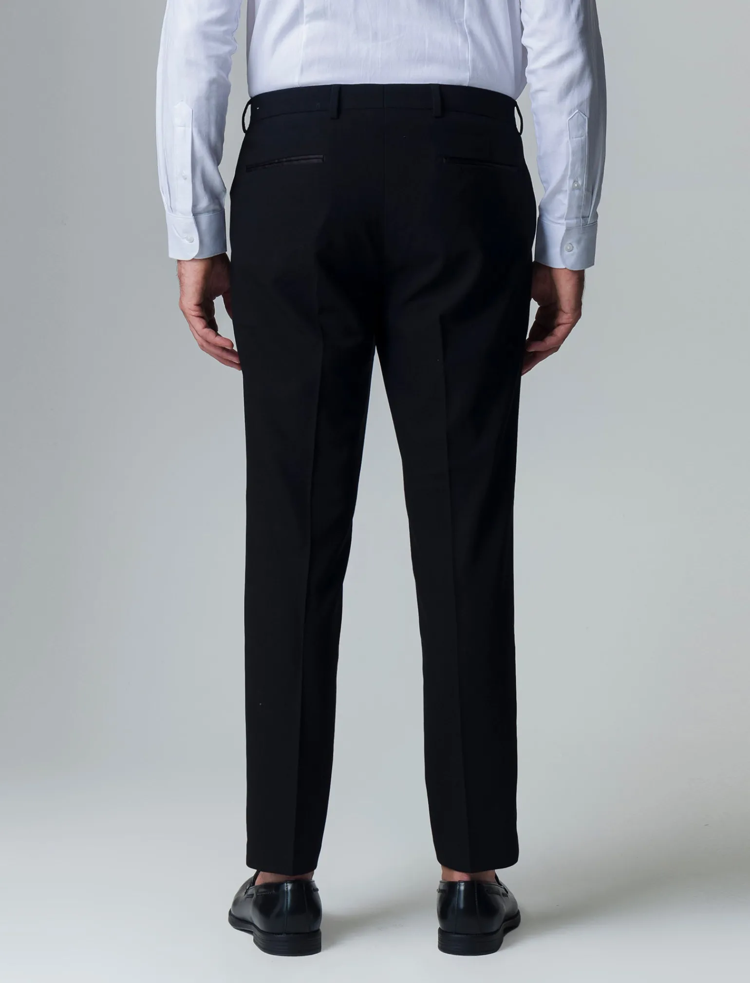 Uomo Piazza Italia Uomo | Pantaloni<Pantaloni formal fit modello Smoking e dettaglio di tasche a filetto -