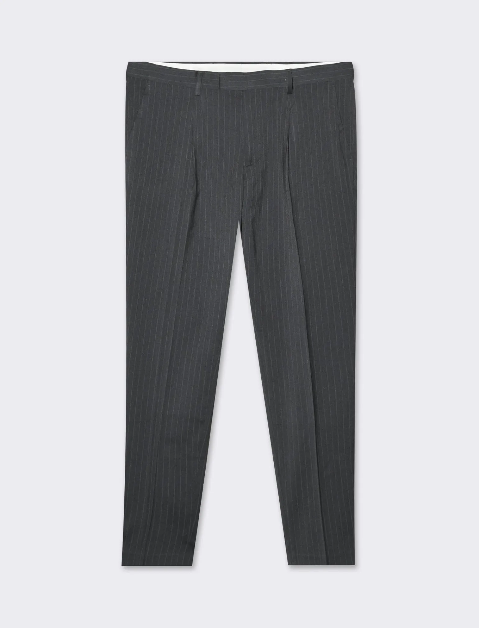 Uomo Piazza Italia Uomo | Pantaloni<Pantaloni formal fit tessuto fantasia gessata - Antracite melange