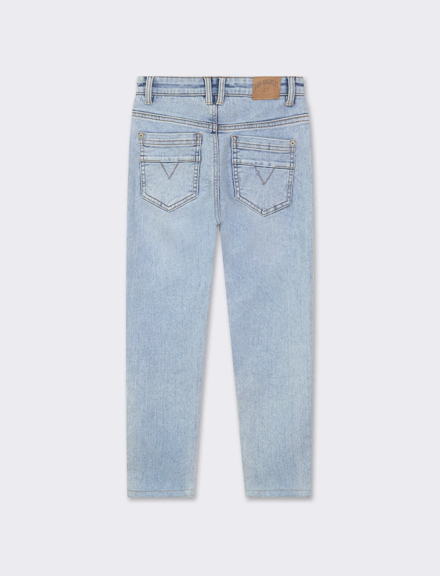 Bambino Piazza Italia Bambino | Jeans<Pantaloni in denim slim fit, elastico regolabile in vita con dettaglio taschino a contrasto - Denim chiaro