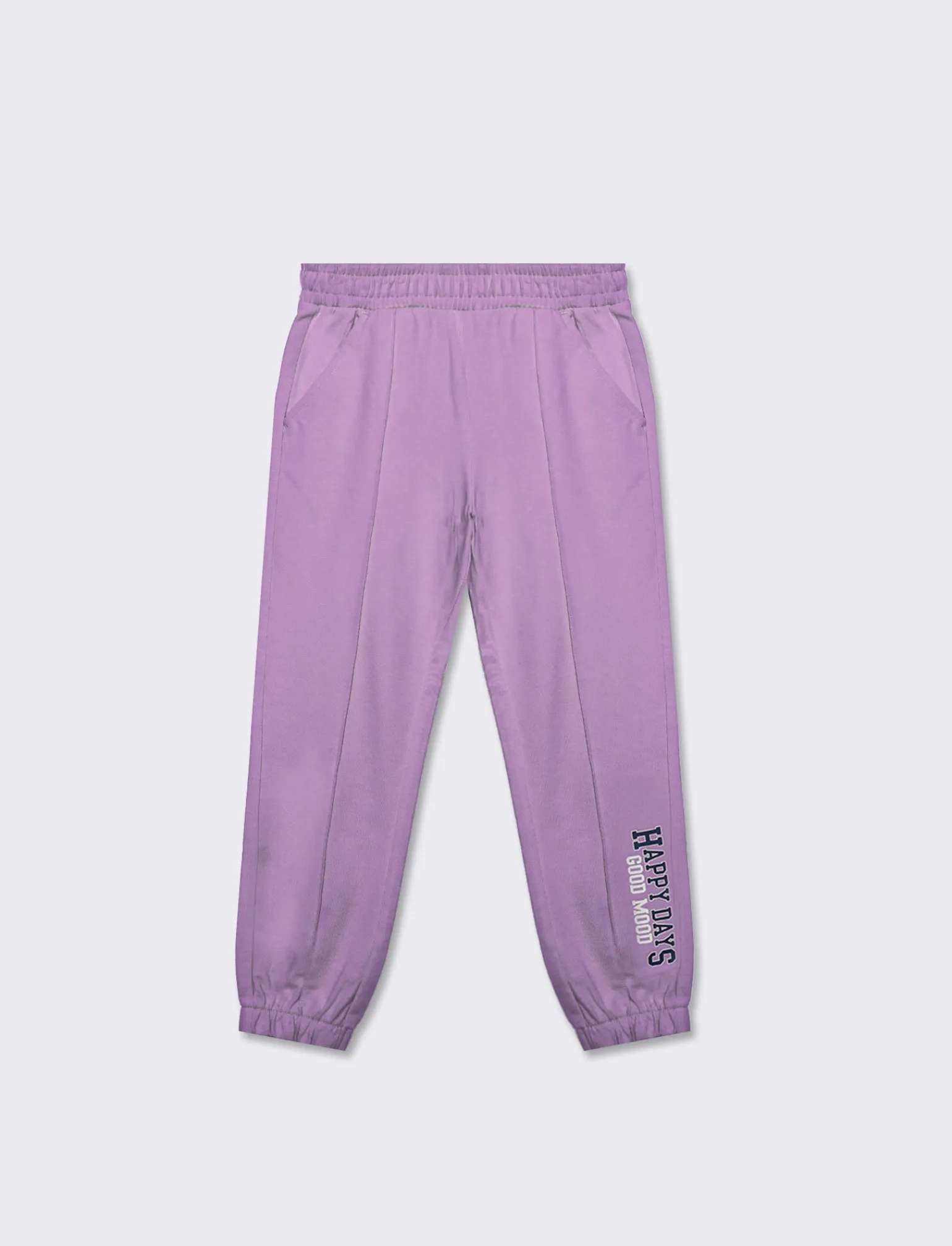 Piazza Italia Bambina | Leggings E Jogger<Pantaloni in felpa di cotone con elastico in vita e al fondo e tagli frontali - Lilla
