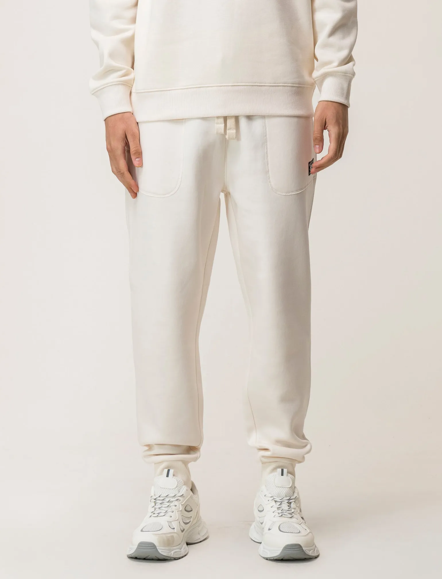 Uomo Piazza Italia Uomo | Pantaloni<Pantaloni in felpa in misto cotone garzato relaxed fit - latte