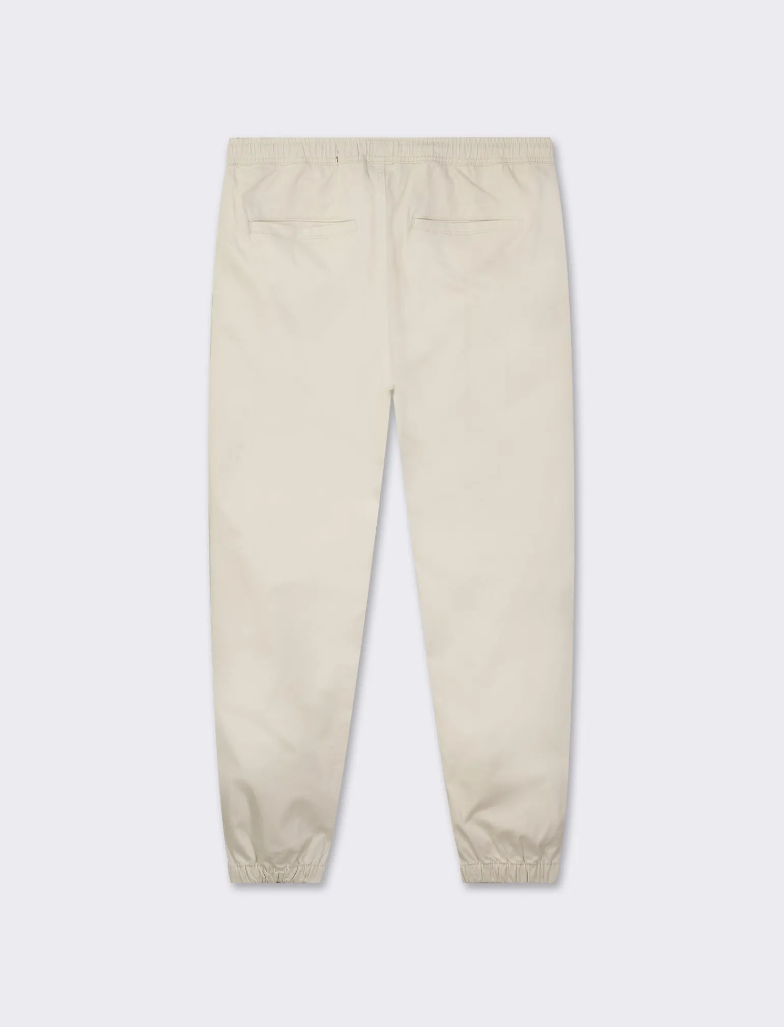 Uomo Piazza Italia Uomo | Pantaloni<Pantaloni in twill con vita elasticizzata regolabile con laccio. Tasche anteriori e dettaglio di tas - latte