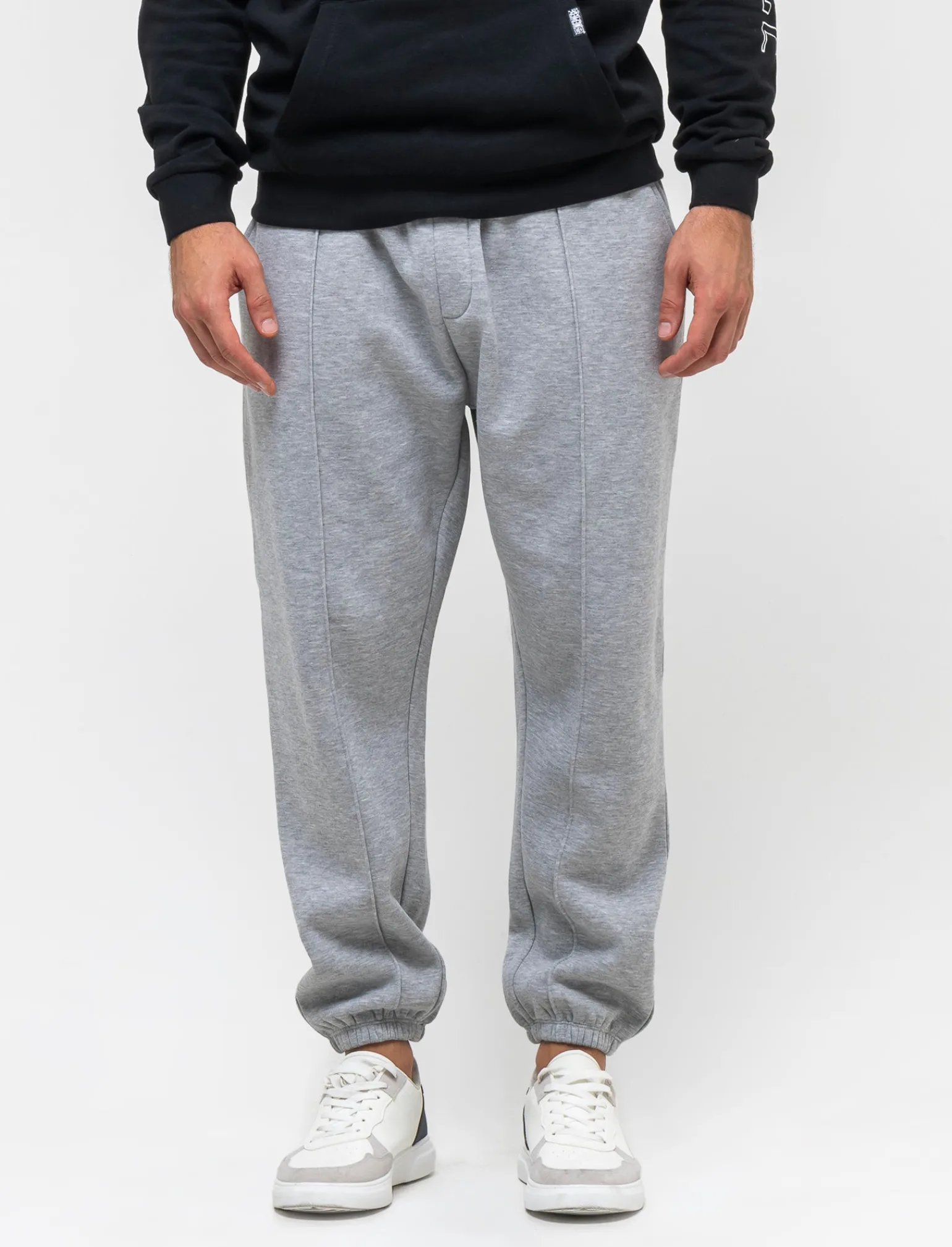 Uomo Piazza Italia Pantaloni<Pantaloni jogger in felpa garzata con vita elasticizzata - mel.