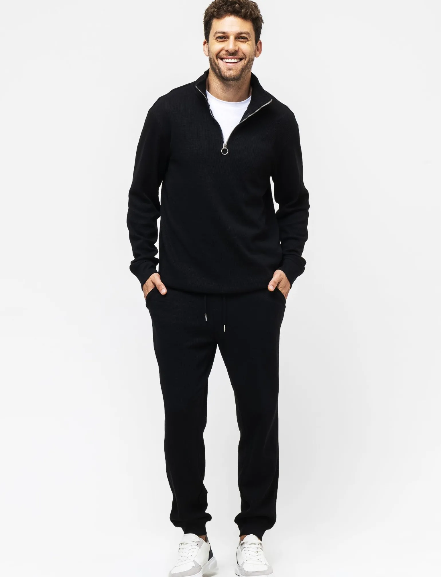 Uomo Piazza Italia Pantaloni<Pantaloni jogger in tessuto waffle -