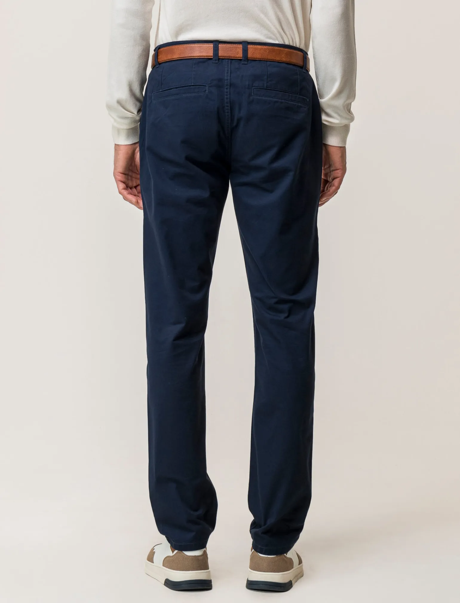 Uomo Piazza Italia Uomo | Pantaloni<Pantaloni regular fit, modello chino. Tessuto twill 100% cotone e chiusura anteriore con cerniera e -