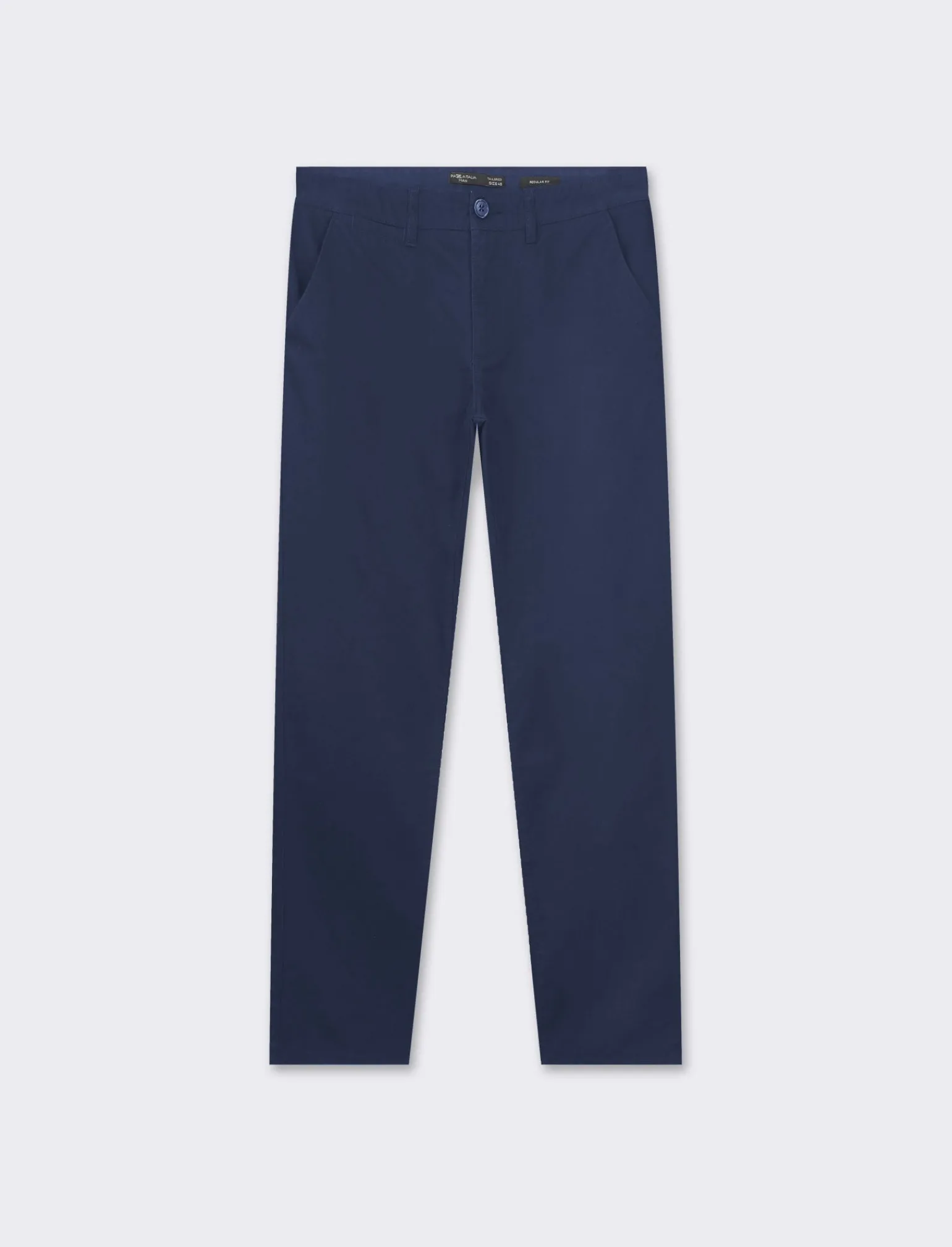 Uomo Piazza Italia Uomo | Pantaloni<Pantaloni regular fit, modello chino. Tessuto twill 100% cotone e chiusura anteriore con cerniera e -