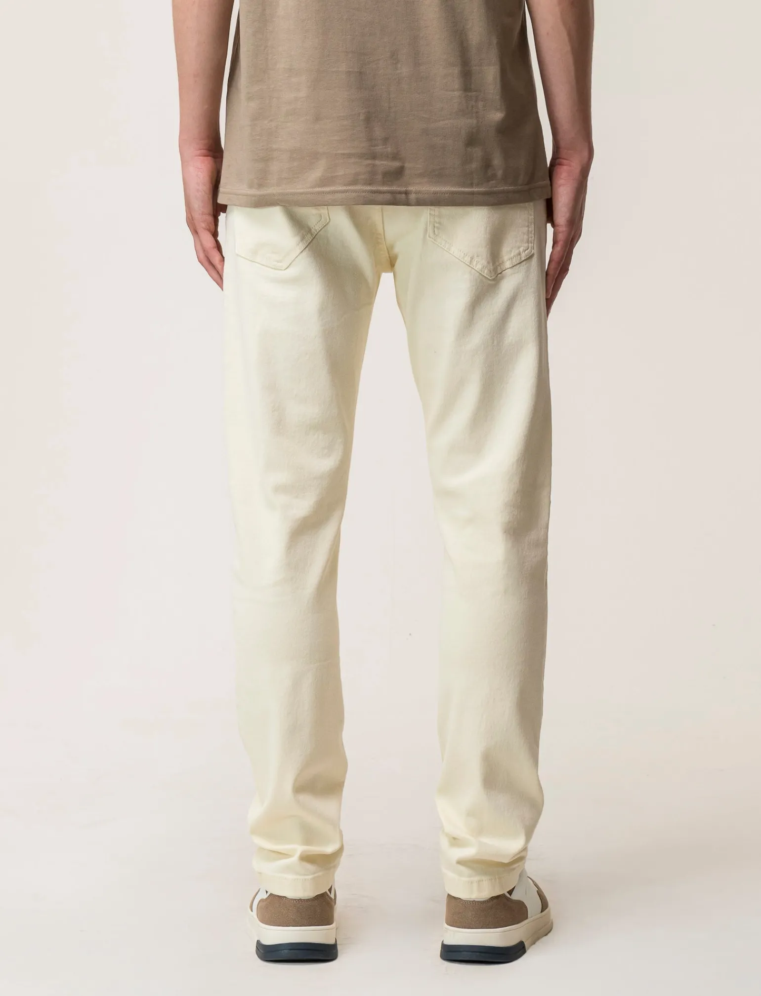 Uomo Piazza Italia Uomo | Pantaloni<Pantaloni slim fit, cinque tasche in tessuto cotone stretch effetto slavato. Chiusura anteriore con -