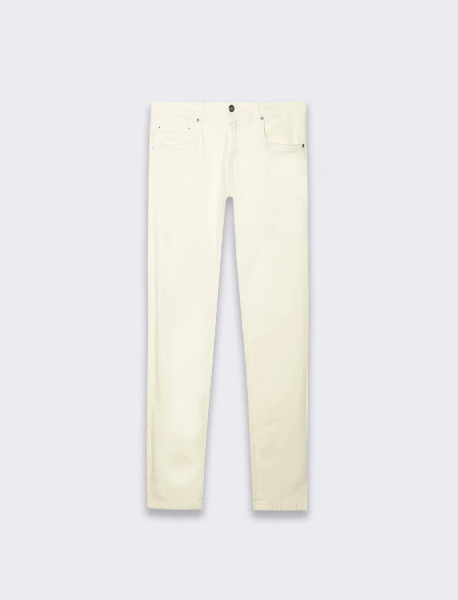 Uomo Piazza Italia Uomo | Pantaloni<Pantaloni slim fit, cinque tasche in tessuto cotone stretch effetto slavato. Chiusura anteriore con -