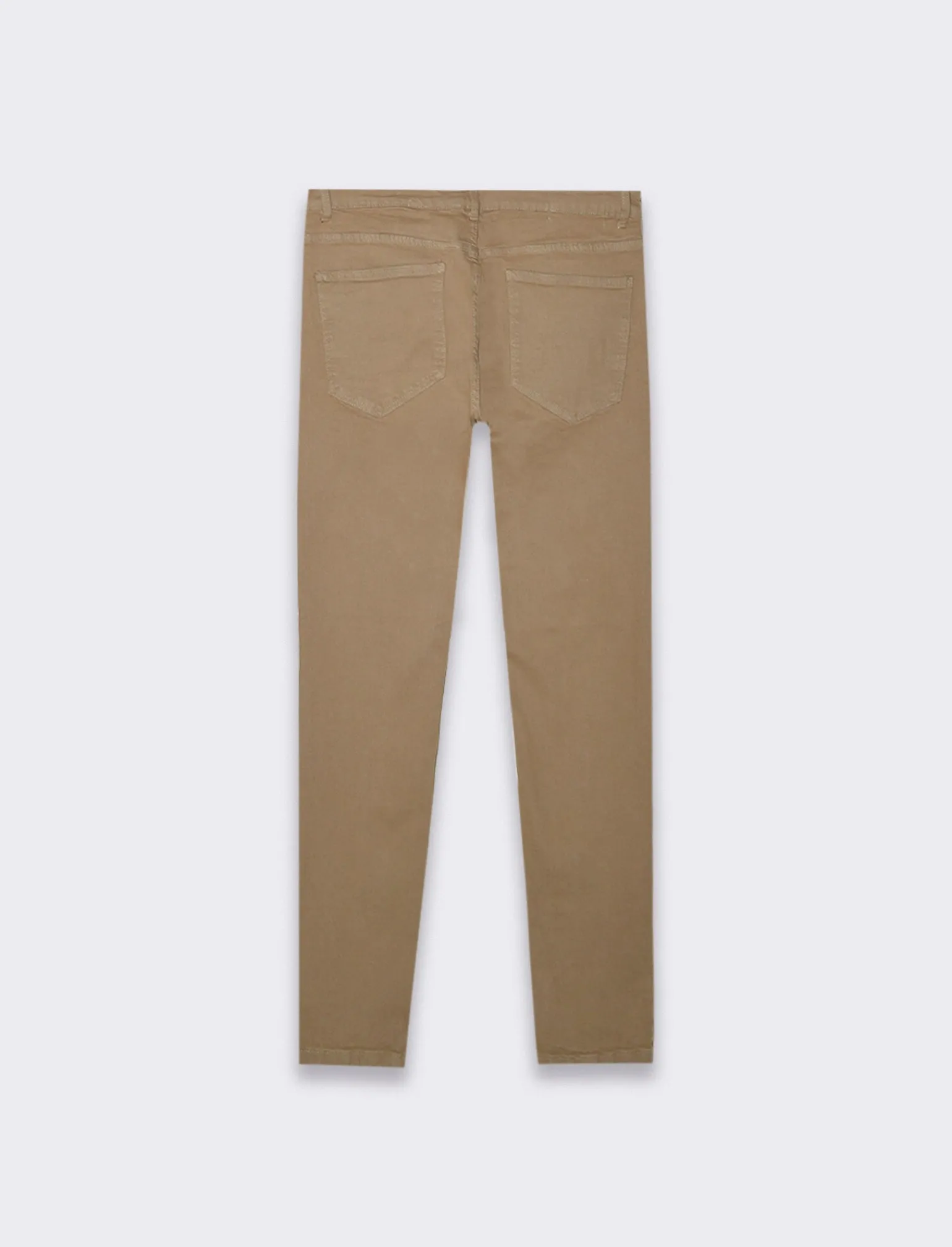 Uomo Piazza Italia Uomo | Pantaloni<Pantaloni slim fit, cinque tasche in tessuto cotone stretch effetto slavato. Chiusura anteriore con - kaki