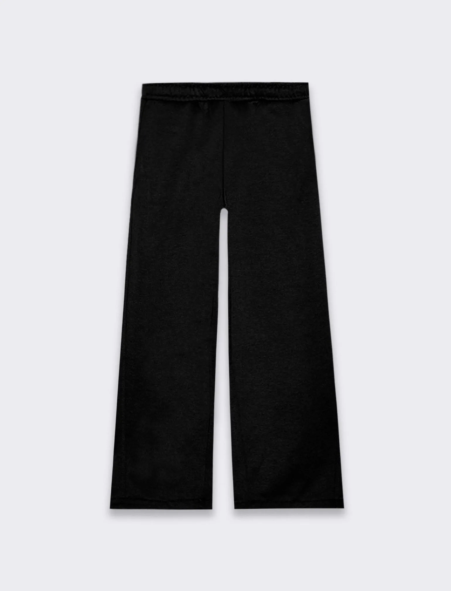 Piazza Italia Bambina | Leggings E Jogger<Pantaloni sportivi da bambina a gamba larga con tasche alla francese - Nero