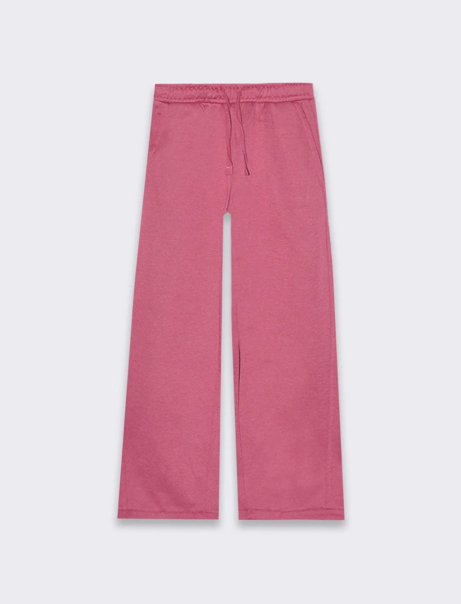 Piazza Italia Bambina | Leggings E Jogger<Pantaloni sportivi da bambina a gamba larga con tasche alla francese - Rosso amarena
