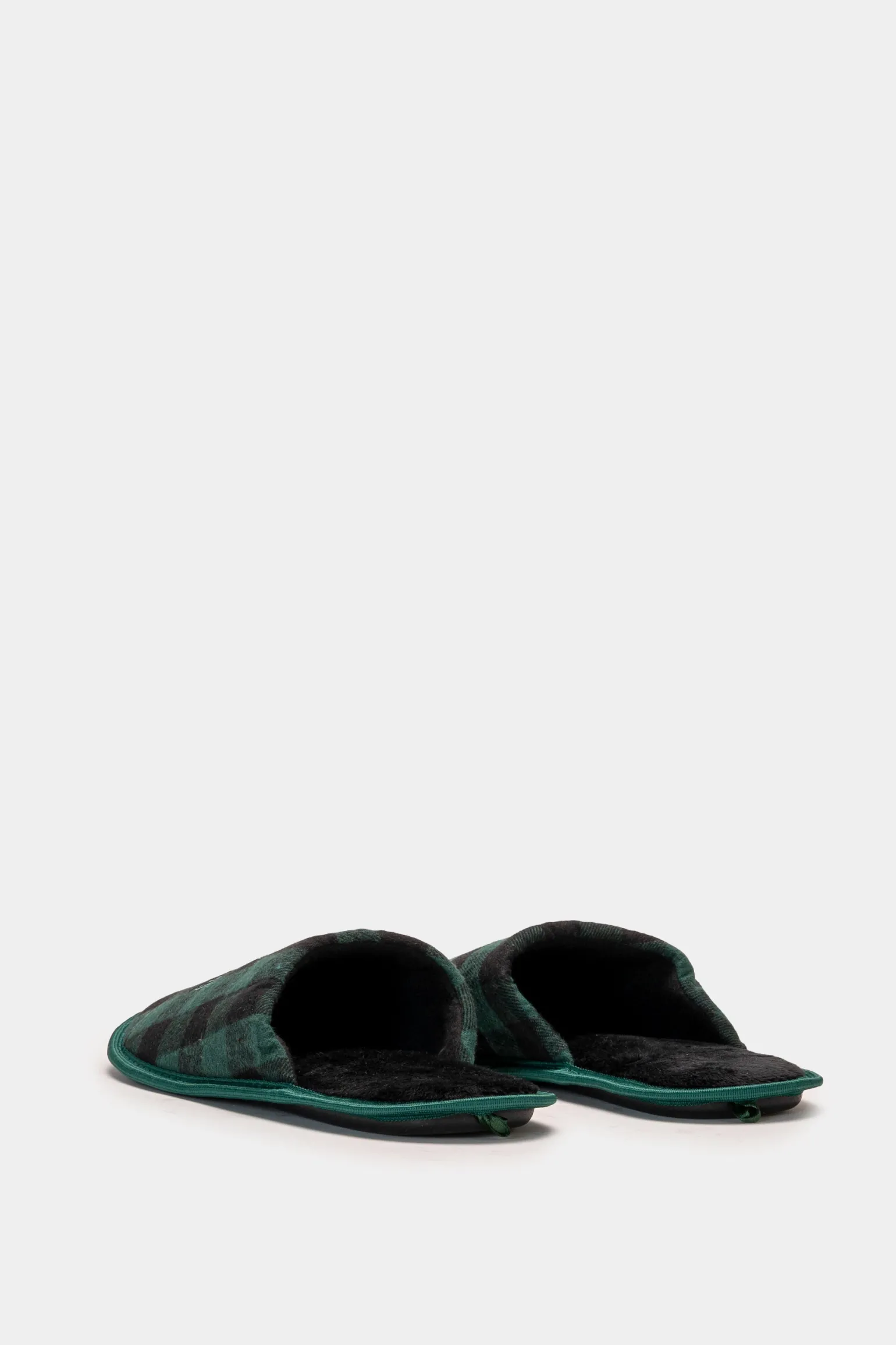 Uomo Piazza Italia Pantofole<Pantofola in tessuto con stampa tartan e scritta natalizia -