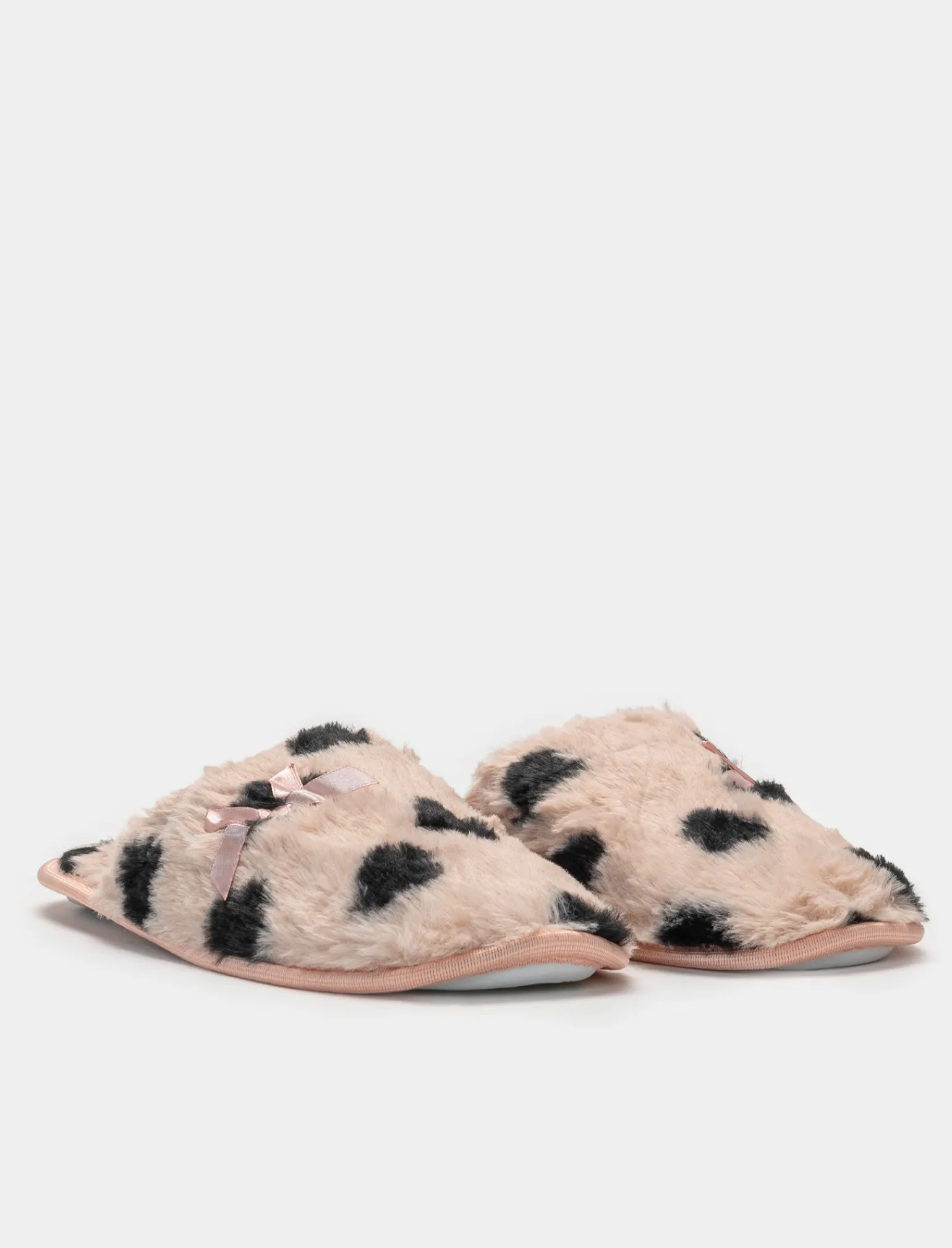 Donna Piazza Italia Pantofole<Pantofola in tessuto furry con effetto maculato -