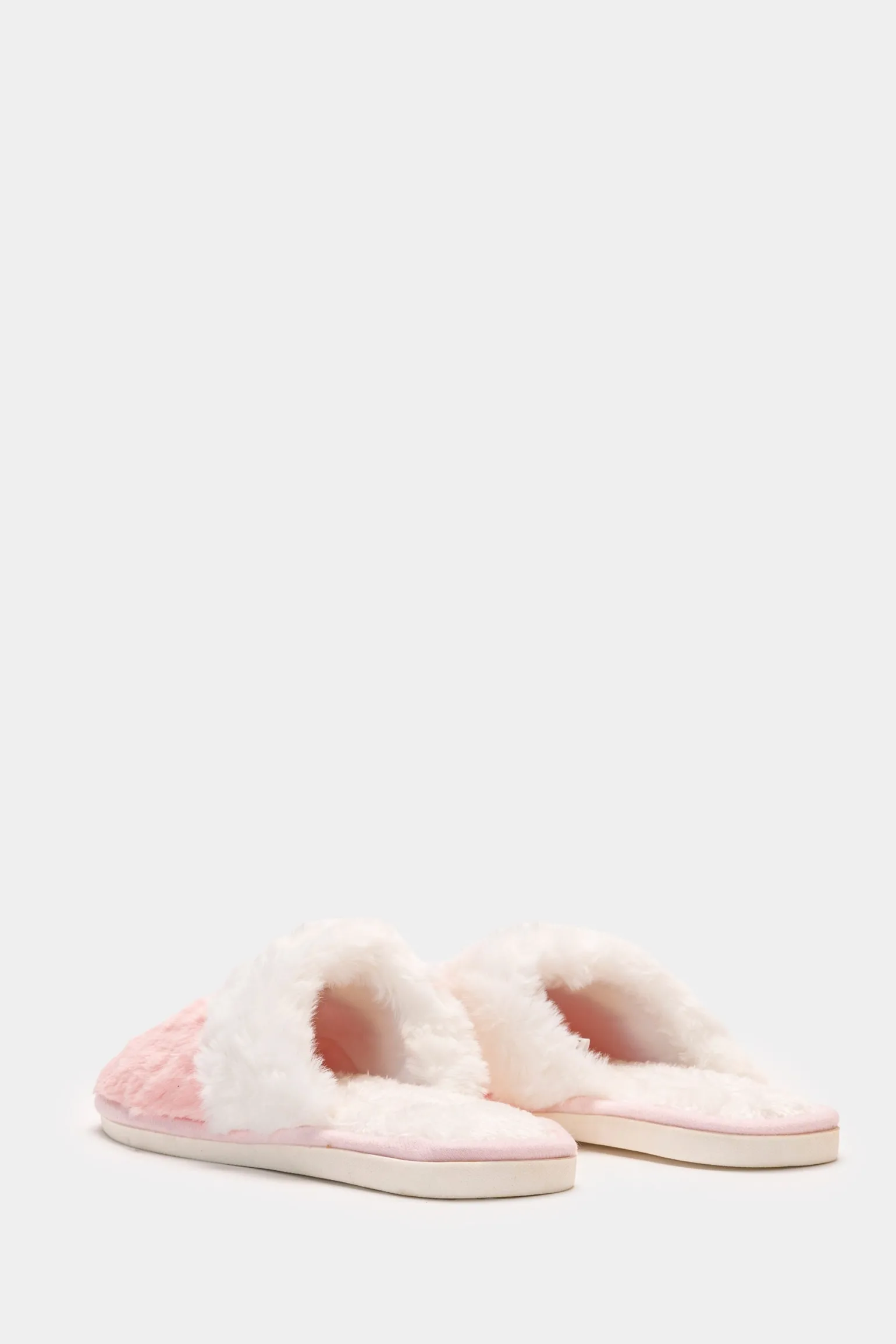 Donna Piazza Italia Pantofole<Pantofola in tessuto furry, in due varianti colore -