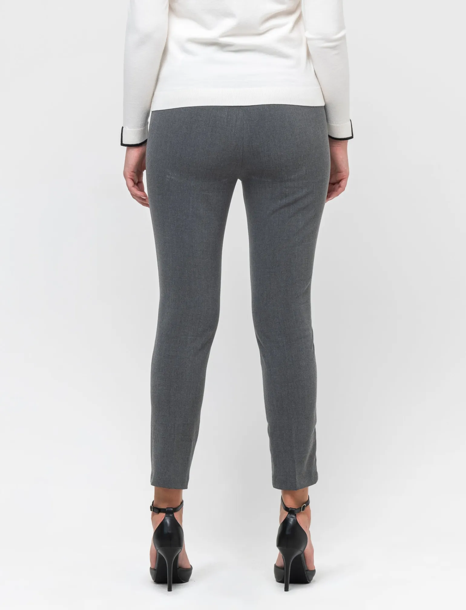 Donna Piazza Italia Donna | Pantaloni<Patalone taglio formale vestibilità straight con elastico jaquard - mel.