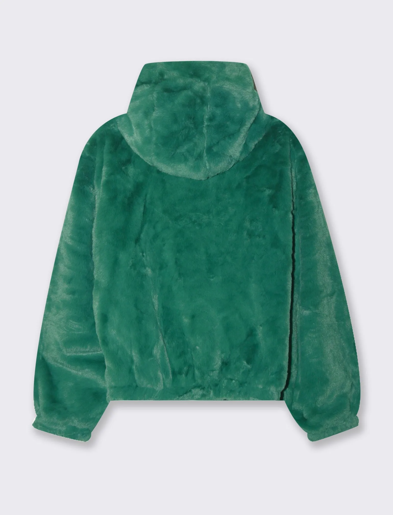Donna Piazza Italia Giubbini E Cappotti<Pelliccia sintetica con coulisse al collo - Verde
