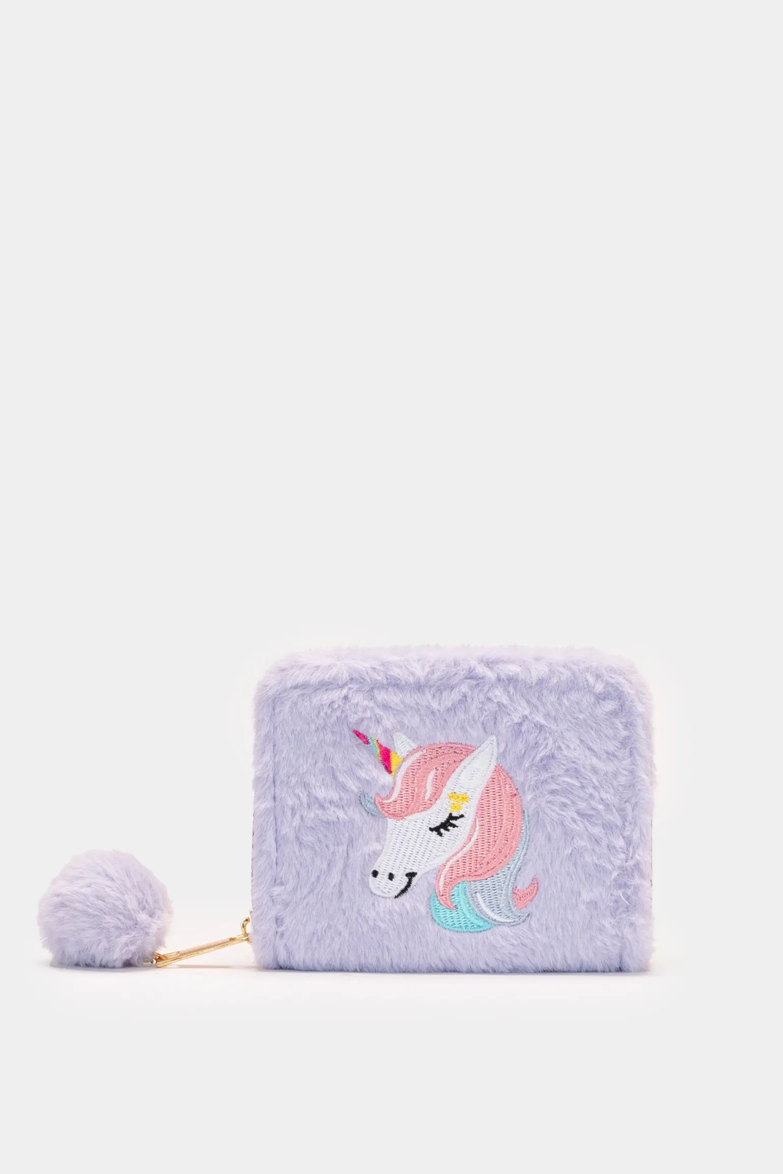 Piazza Italia Portachiavi E Portafogli | Borse E Zaini<Portamonete da bambina con unicorno in pelliccia - Lilla