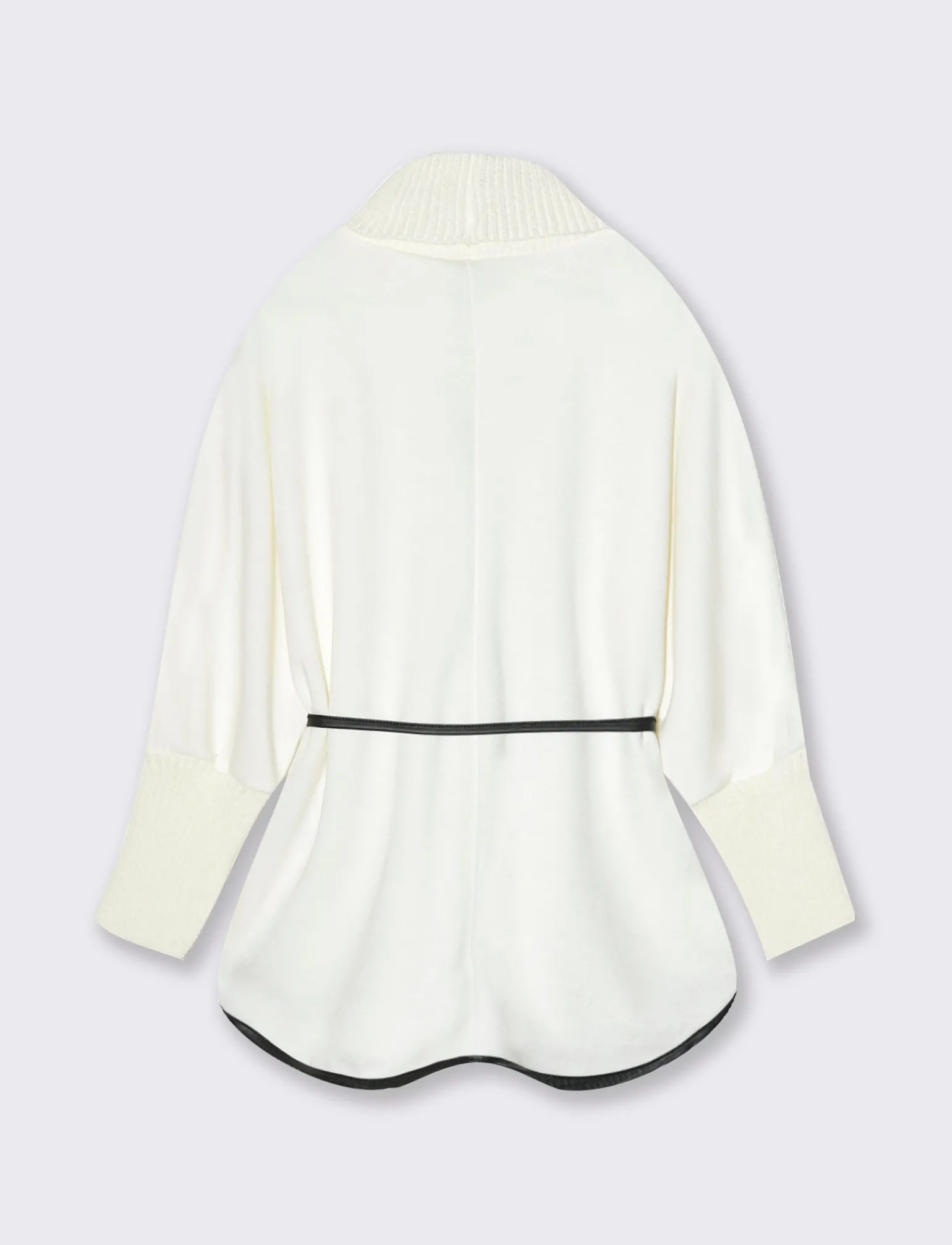Donna Piazza Italia Maglieria<Pullover collo alto con maniche a 3/4 - Bianco latte