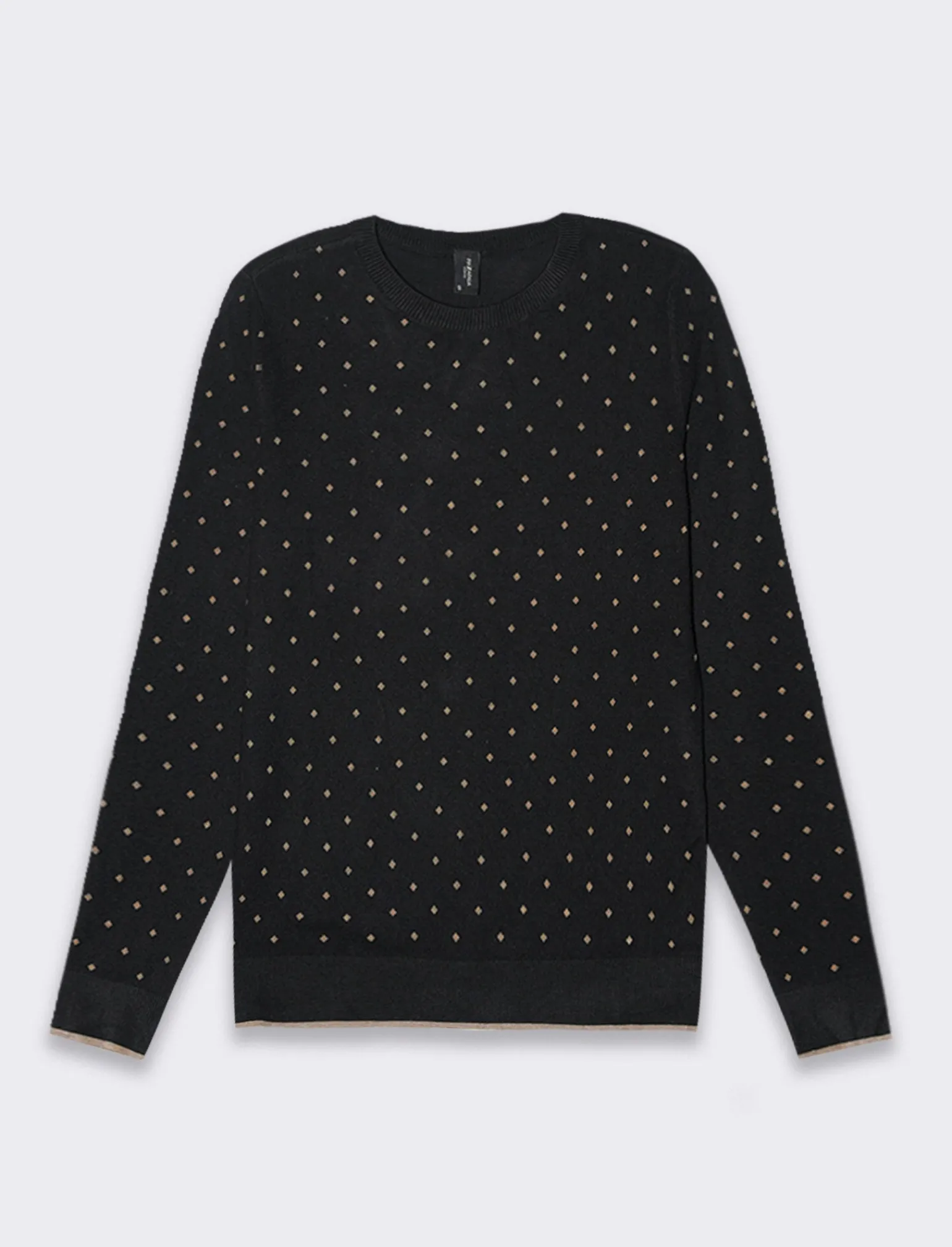 Donna Piazza Italia Donna<Pullover stampa stelle e rombi all over in flock vesitiblità slim -