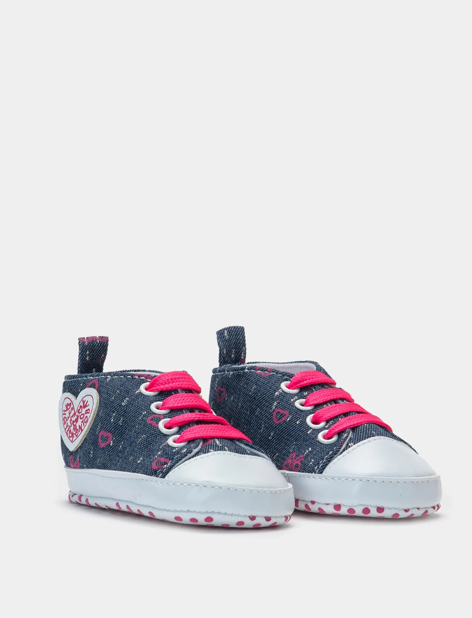 Piazza Italia Scarpe<Scarpa in denim con patch cuore e fondo antiscivolo -