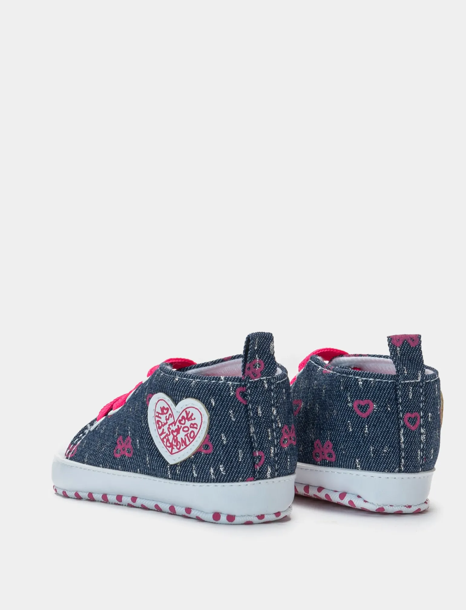 Piazza Italia Scarpe<Scarpa in denim con patch cuore e fondo antiscivolo -