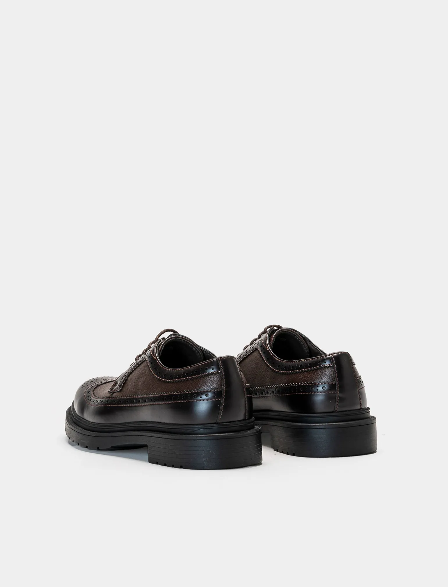 Uomo Piazza Italia Uomo | Stringate E Mocassini<Scarpa stringata all'inglesina con ornamento coda di rondine - Moro