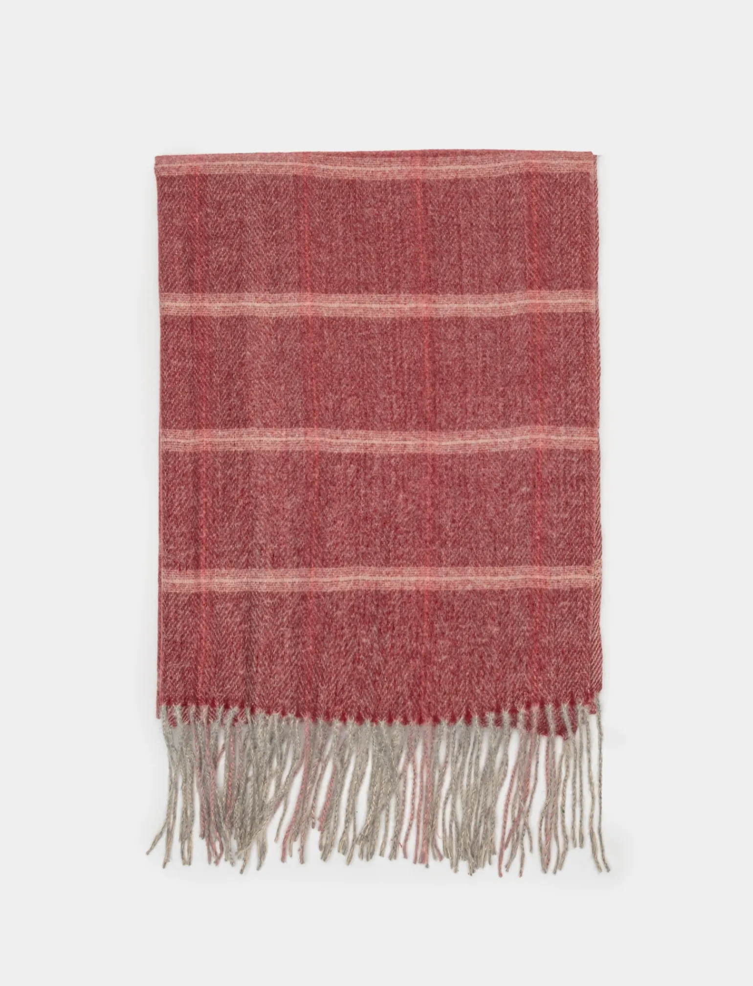 Donna Piazza Italia Foulard E Sciarpe<Sciarpa da donna con frange motivo spigato -