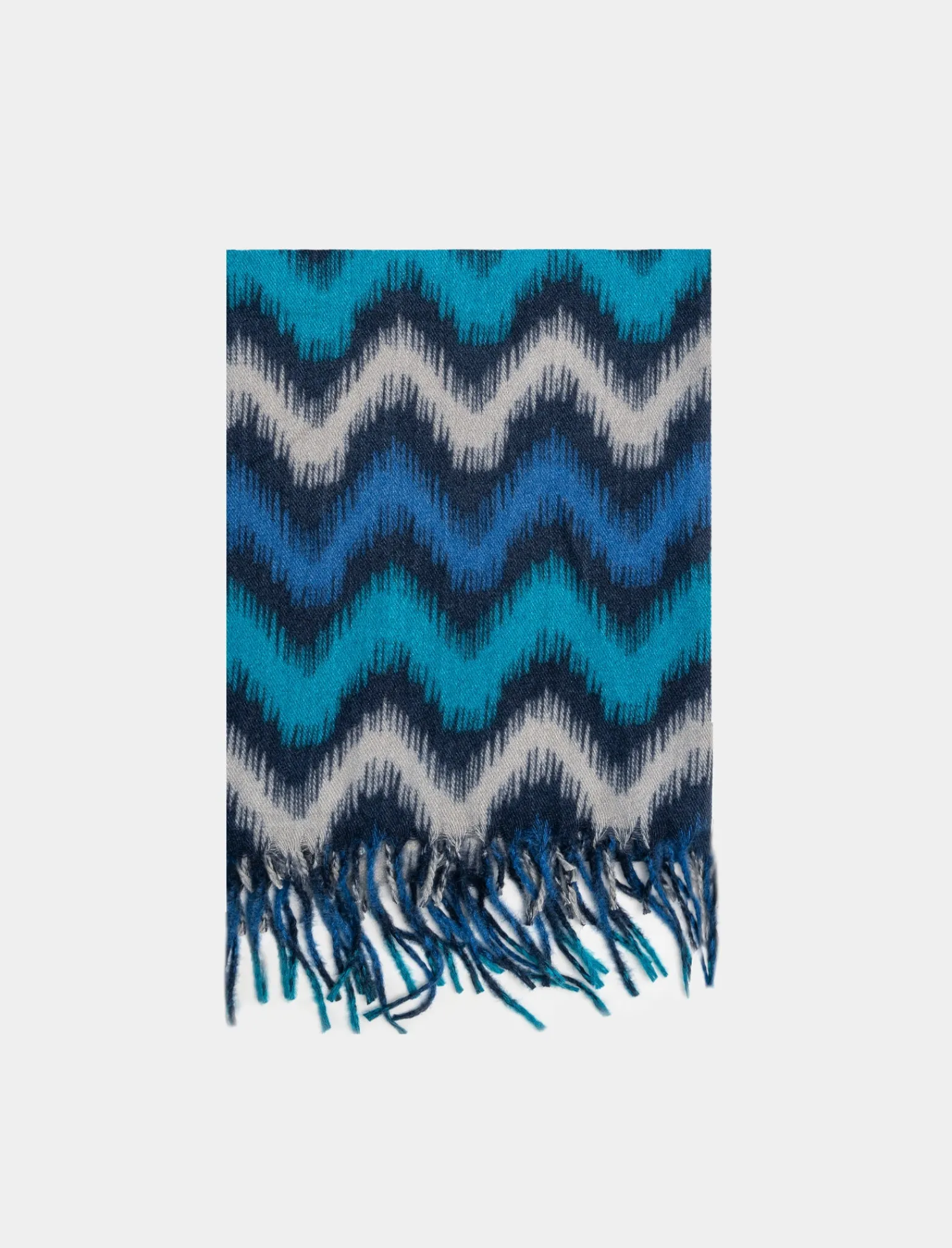 Donna Piazza Italia Foulard E Sciarpe<Sciarpa da donna con frange multicolor - petrolio