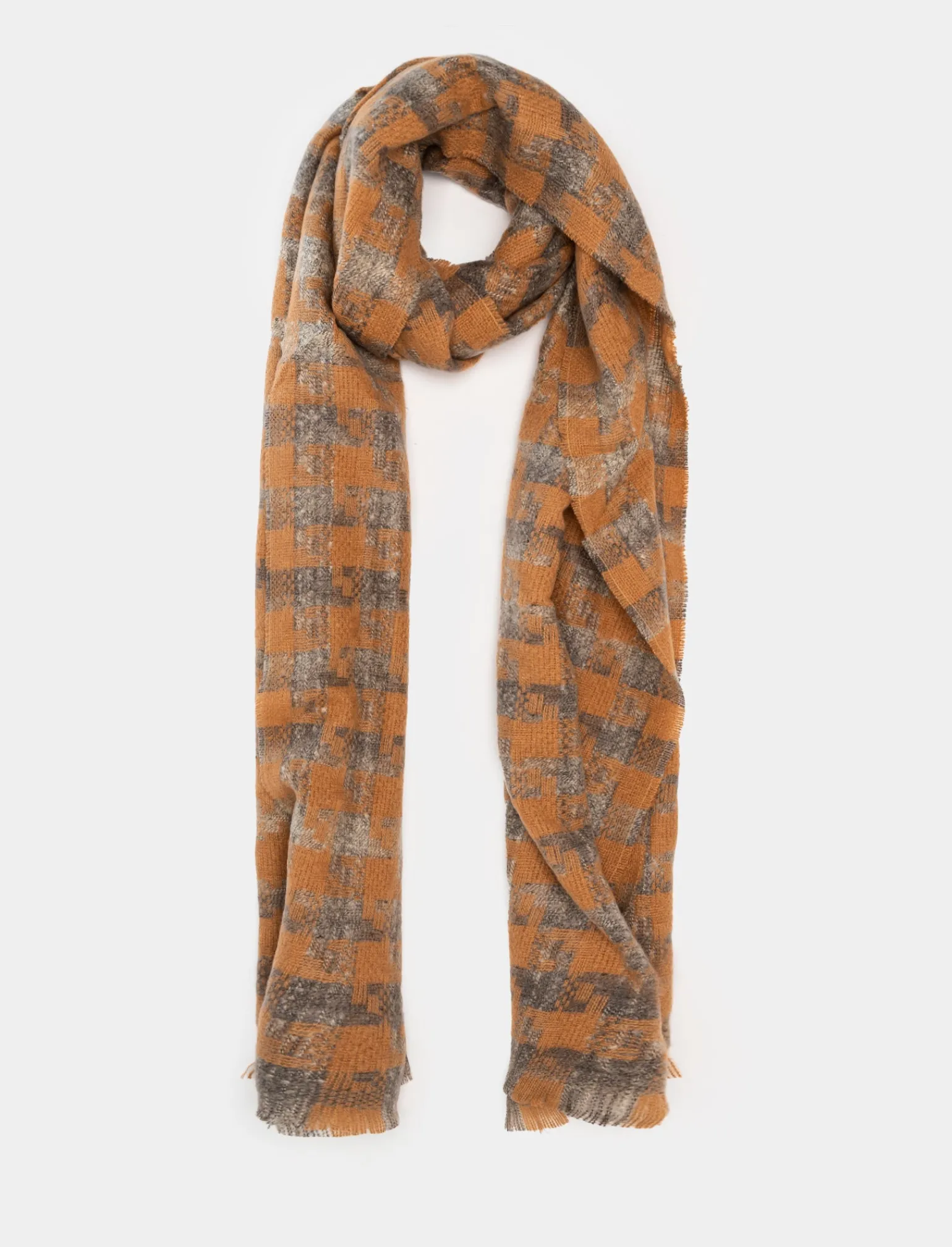 Uomo Piazza Italia Foulard E Sciarpe<Sciarpa da uomo in piè de poul - coccio