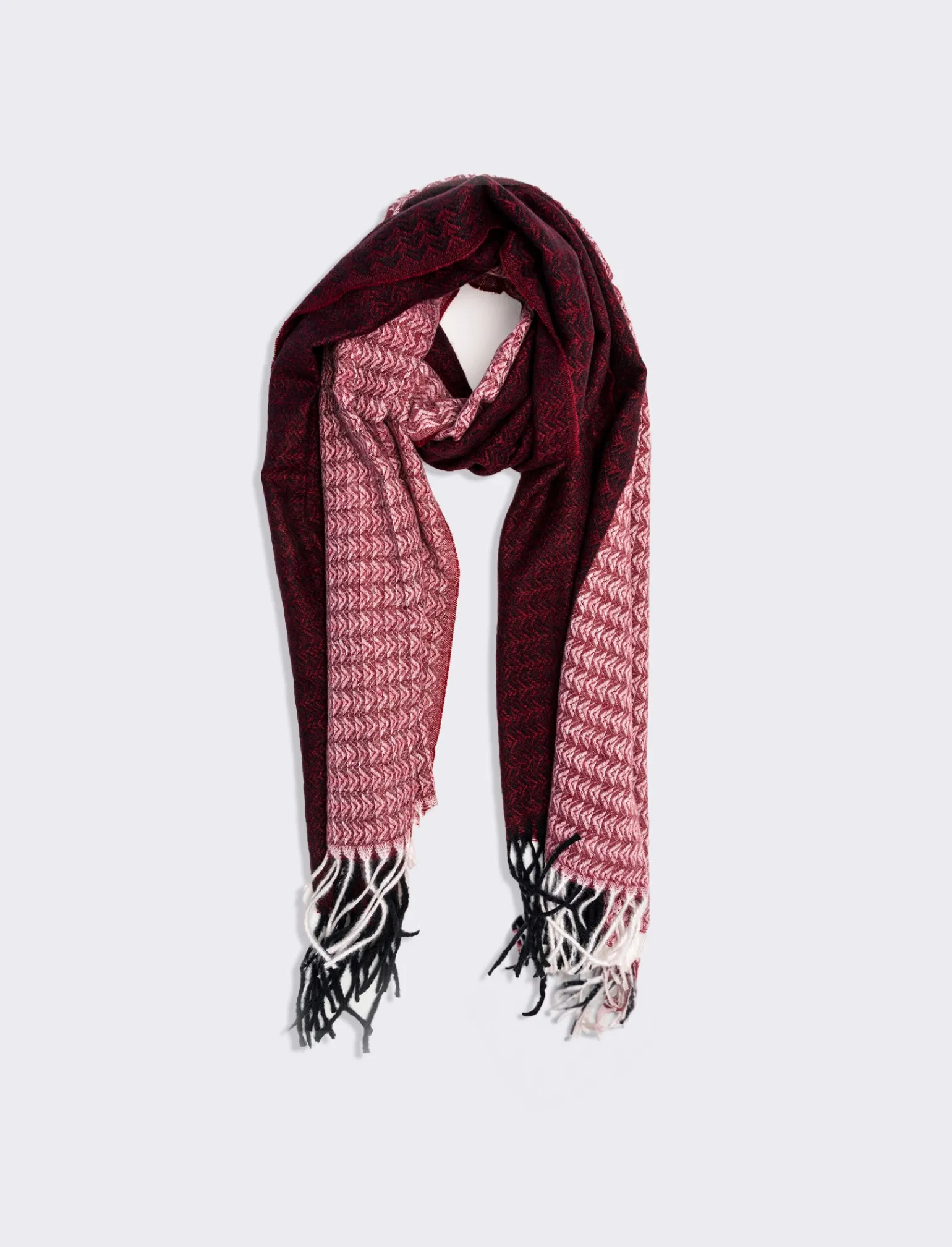 Uomo Piazza Italia Foulard E Sciarpe<Sciarpa uomo bicolor con frange -