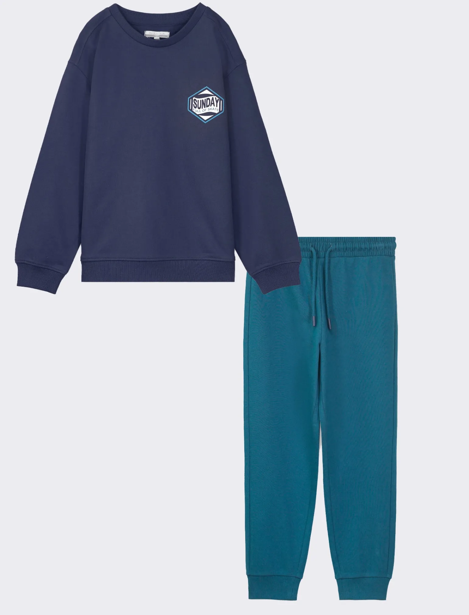 Bambino Piazza Italia Bambino | Completi<Set composto da felpa girocollo con maxi stampa sul retro e jogger con coulisse -