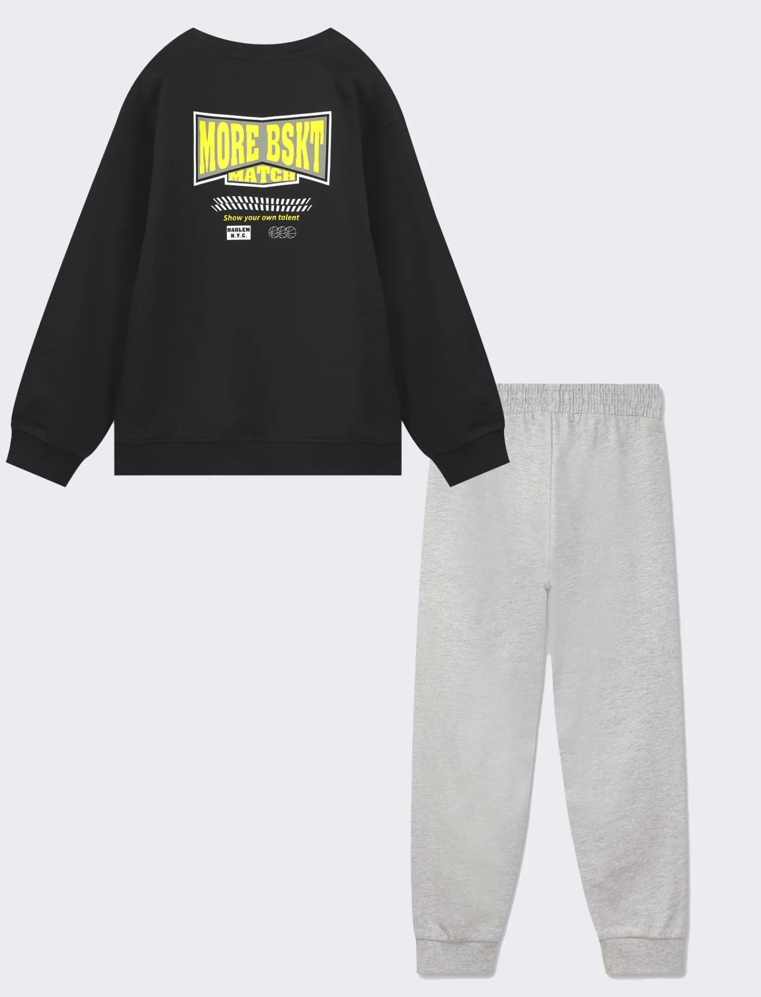 Bambino Piazza Italia Bambino | Completi<Set composto da felpa girocollo con maxi stampa sul retro e jogger con coulisse -