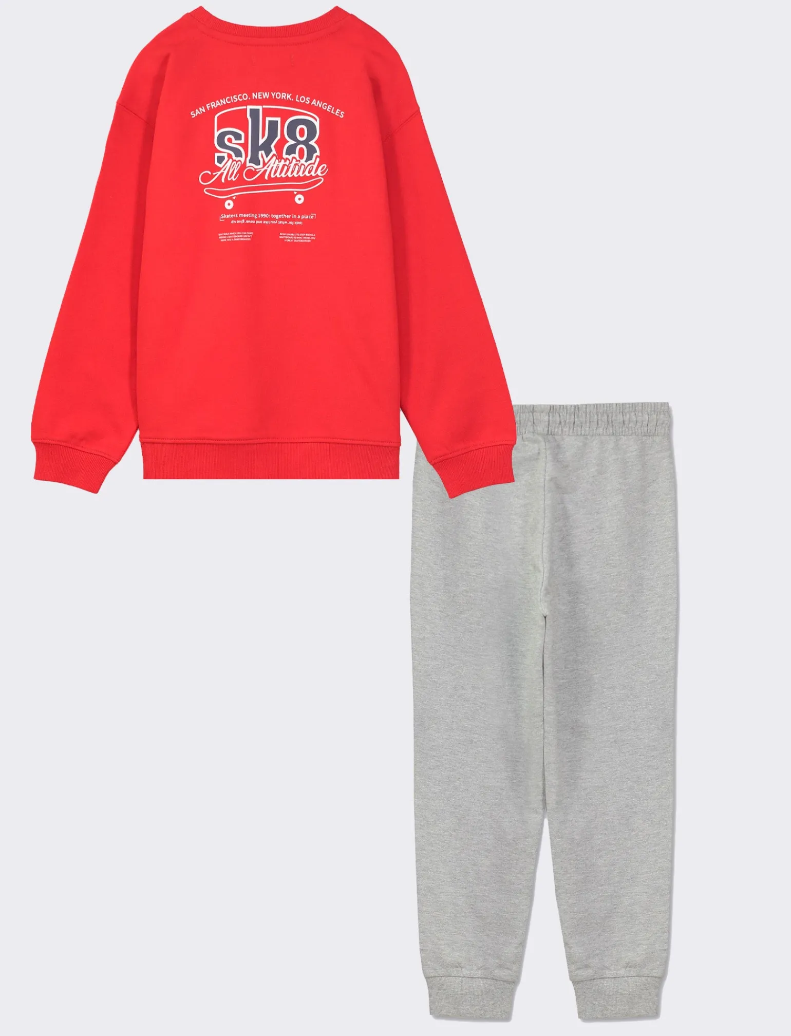 Bambino Piazza Italia Bambino | Completi<Set composto da felpa girocollo con maxi stampa sul retro e jogger con coulisse -