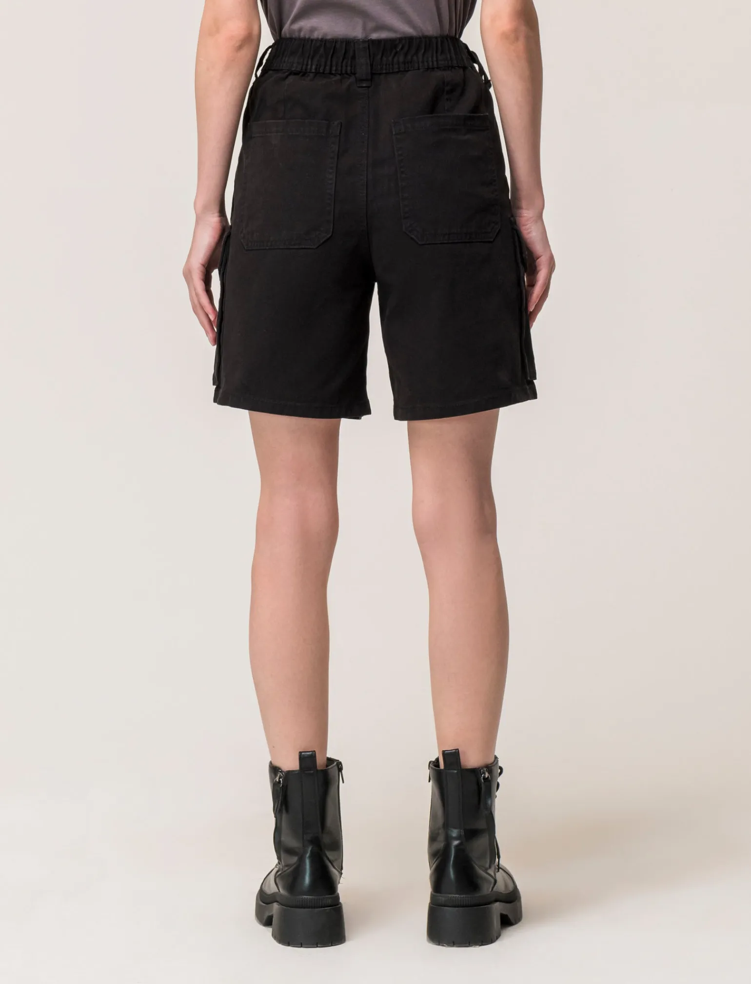 Donna Piazza Italia Donna | Shorts<Short cargo vita alta con tasche applicate e dettagli in vita con passanti e nastro regolabili -